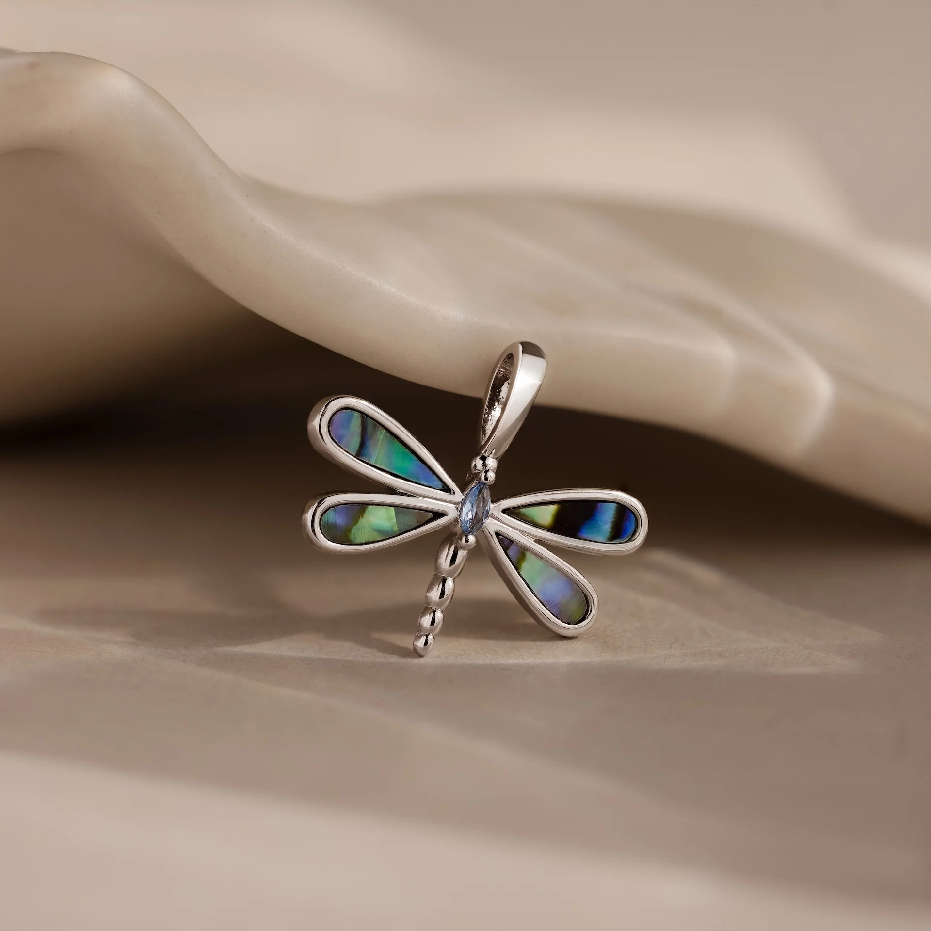 Abalone Dragonfly Charm - Image 3