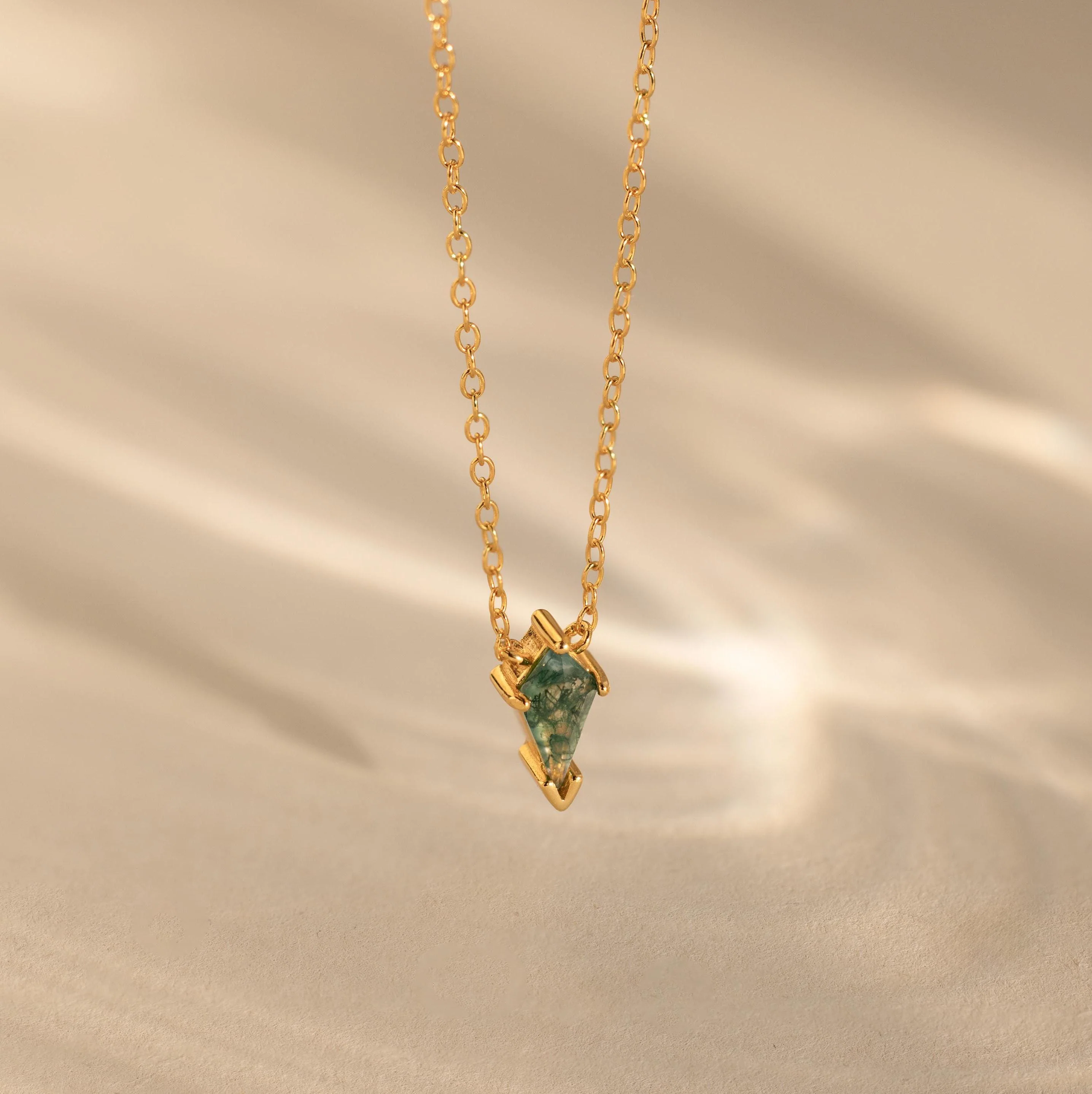 Agate Art Deco Pendant Necklace - Image 4