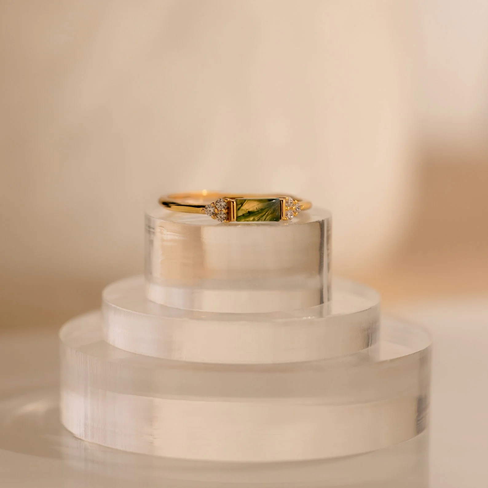 Agate Baguette Ring - Image 3
