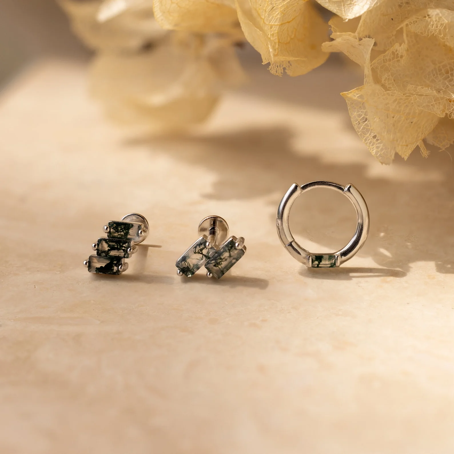 Agate Cartilage Earrings Set - Image 7