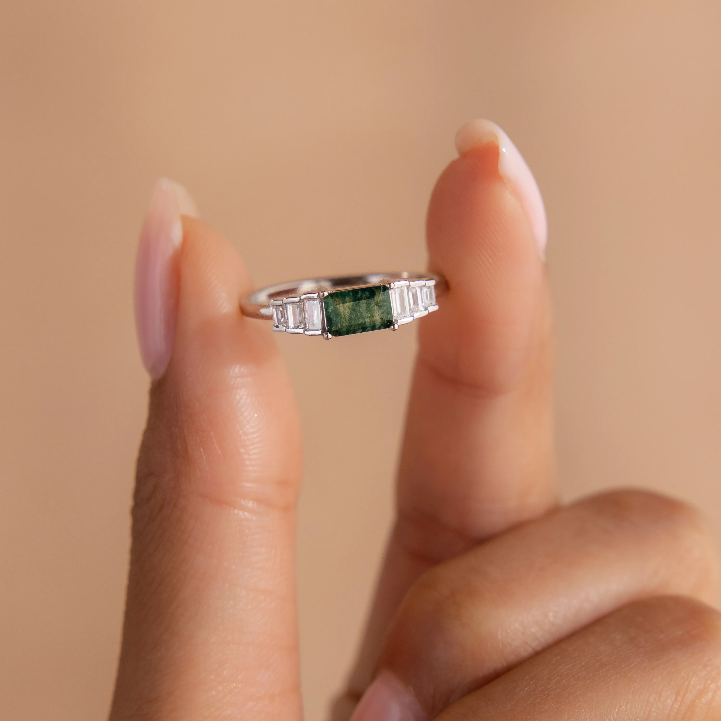 Agate Statement Ring in Silver - Image 6