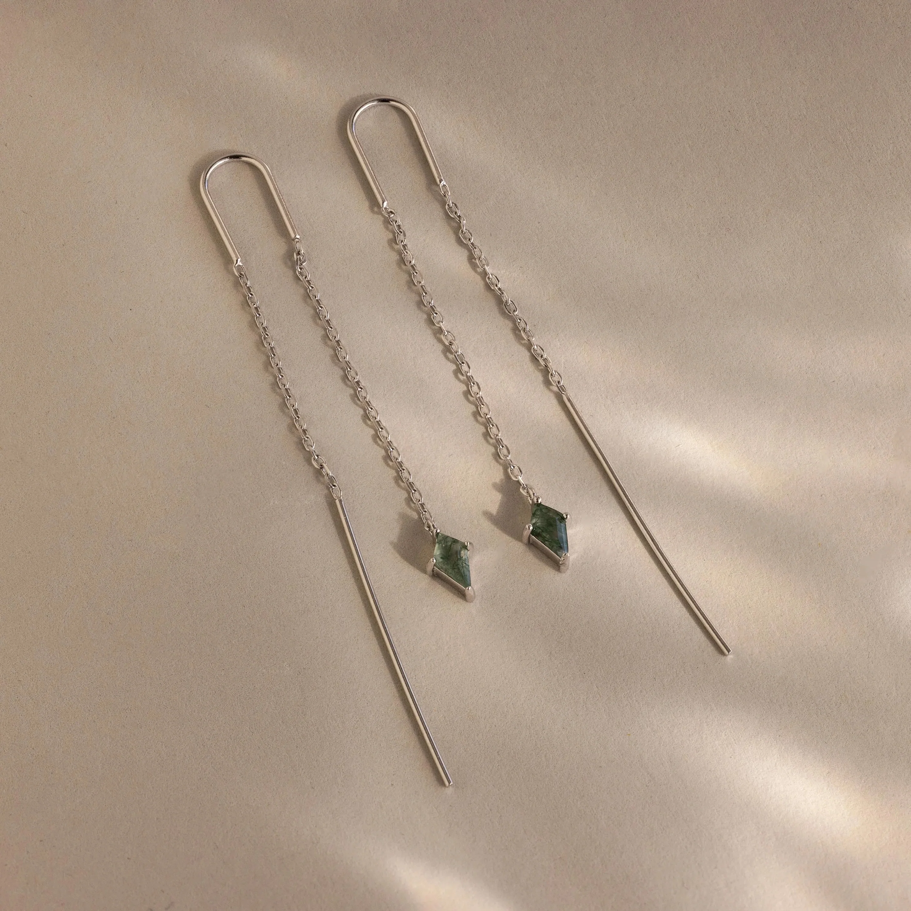 Agate Threader Earrings - Image 5