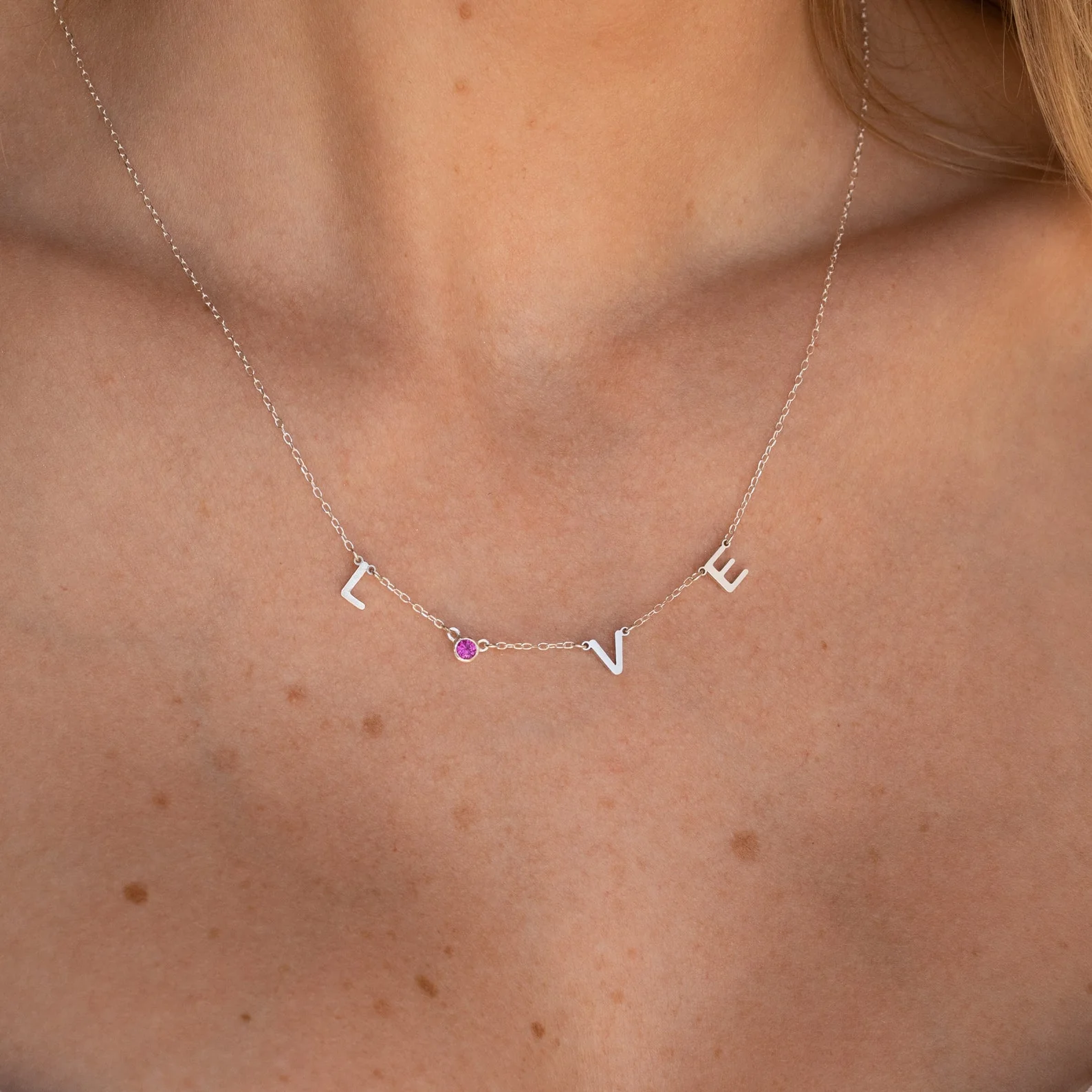 Alice Letter Birthstone Necklace - Image 6