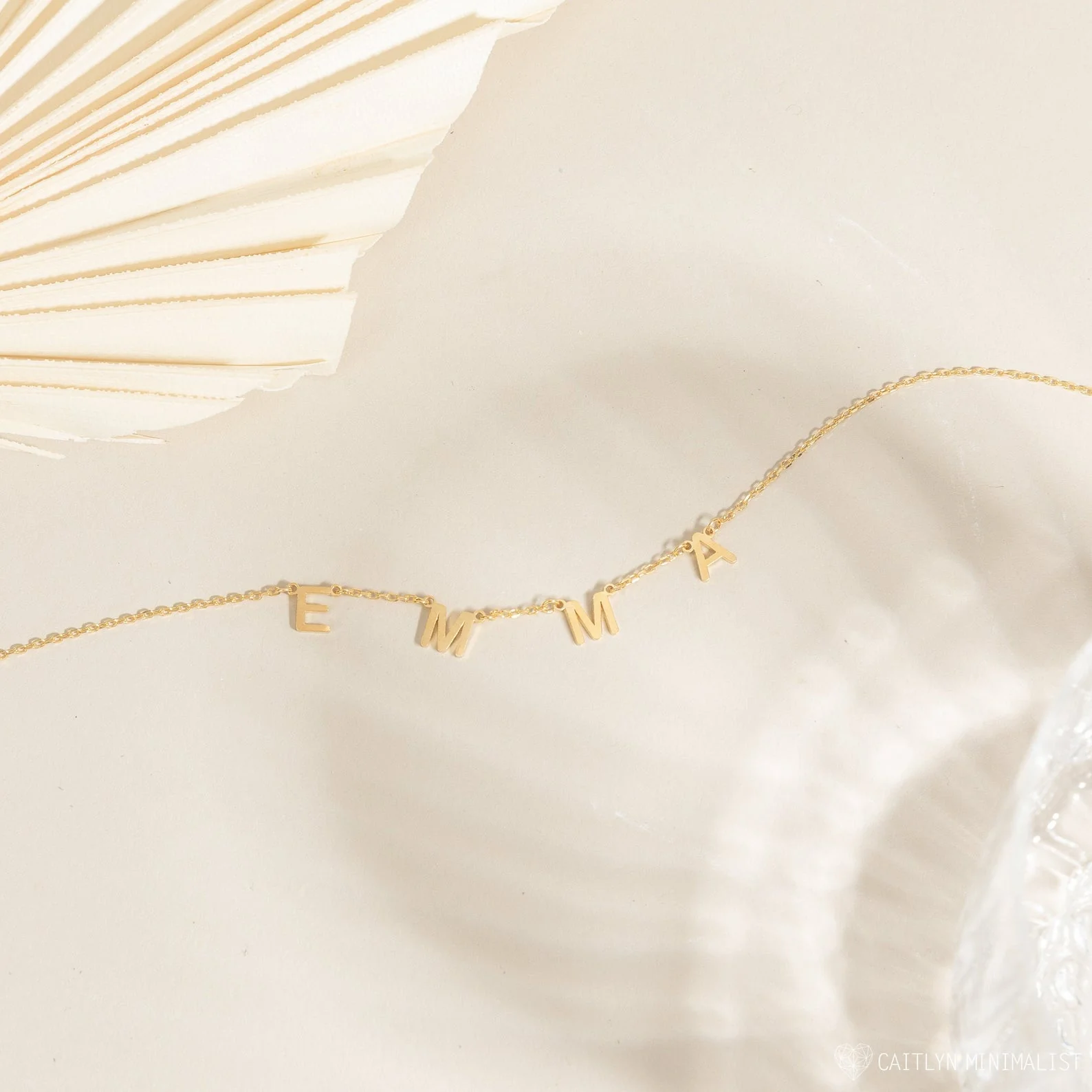 Alice Letter Name Necklace in 18K Gold - Image 2