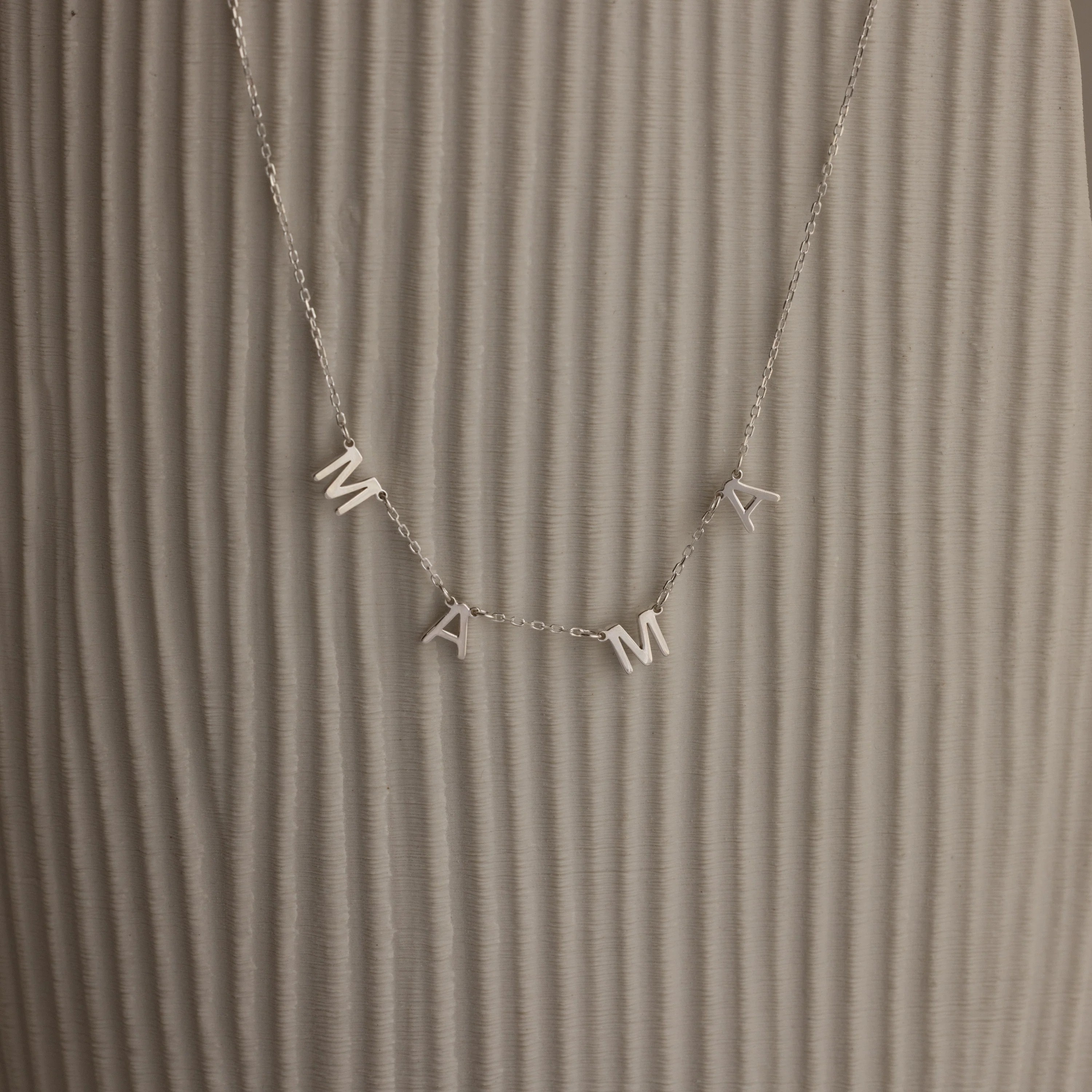 Custom Letter Necklace in Silver - Image 3