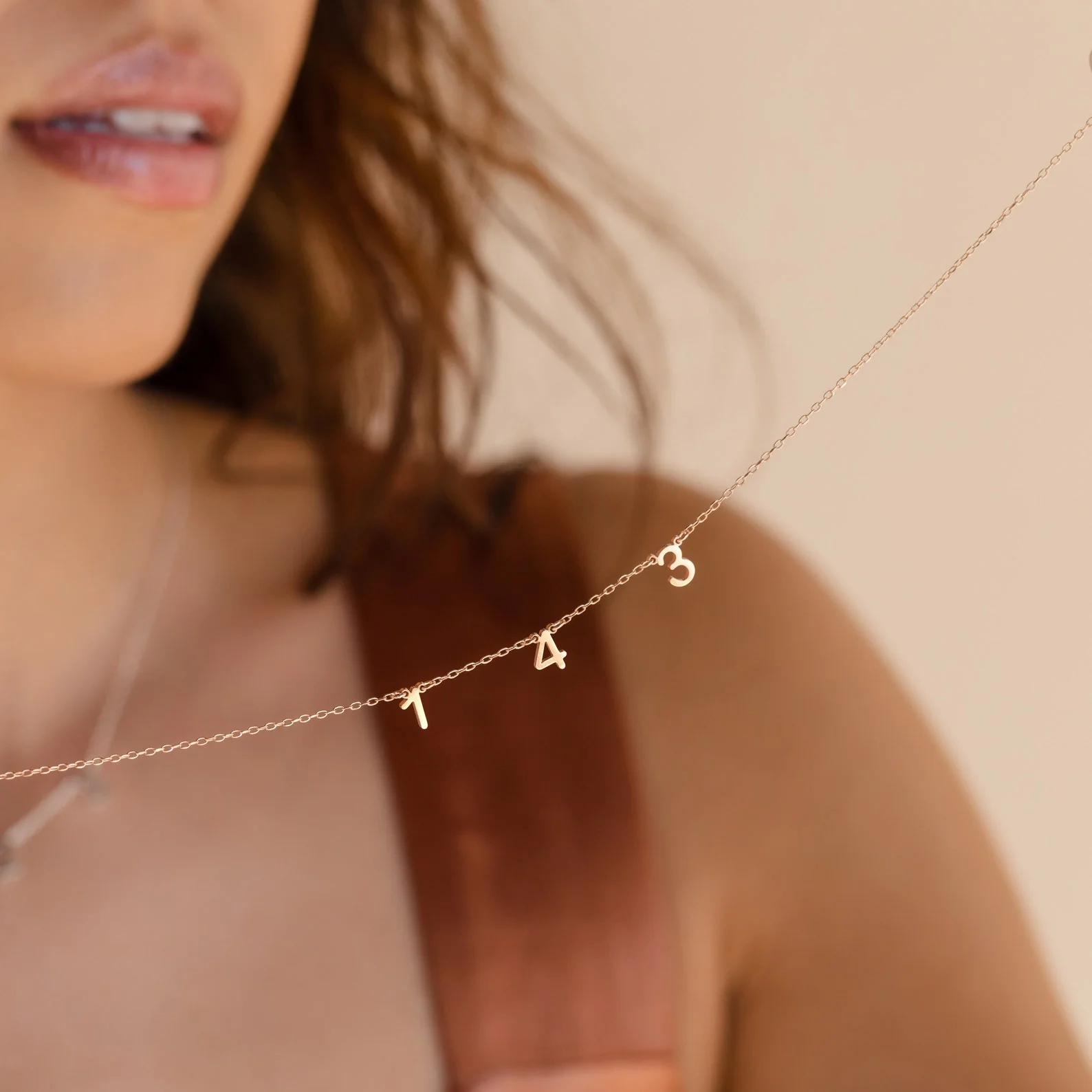 Alice Spaced Number Necklace - Image 7