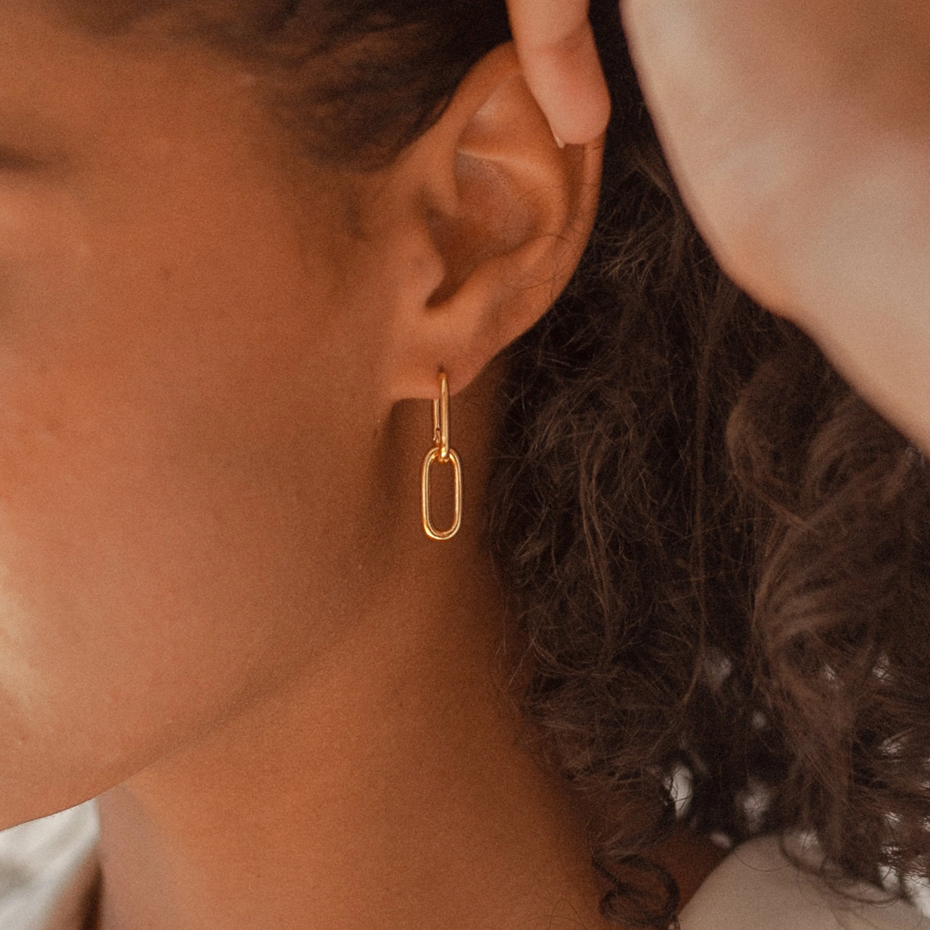 Amanda Link Earrings in Rose Gold - Image 5