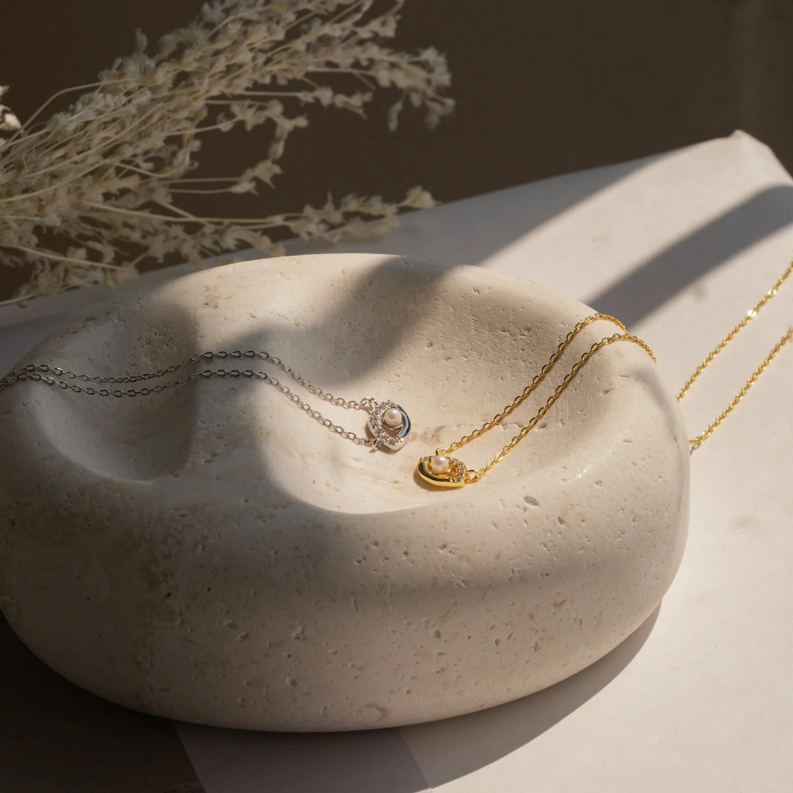 Amaryllis Pave Evil Eye Necklace in 18K Gold - Image 4