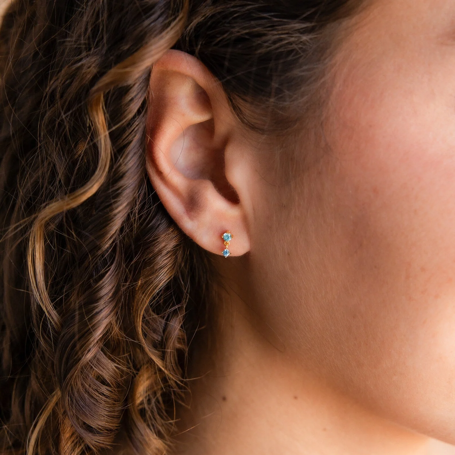 Amethyst Drop Studs - Image 4