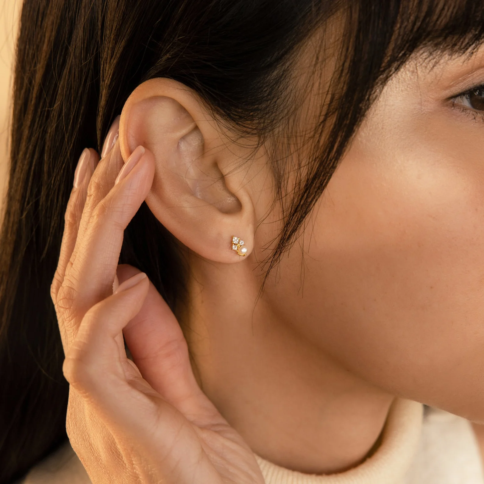Angelina Pearl Studs - Image 6