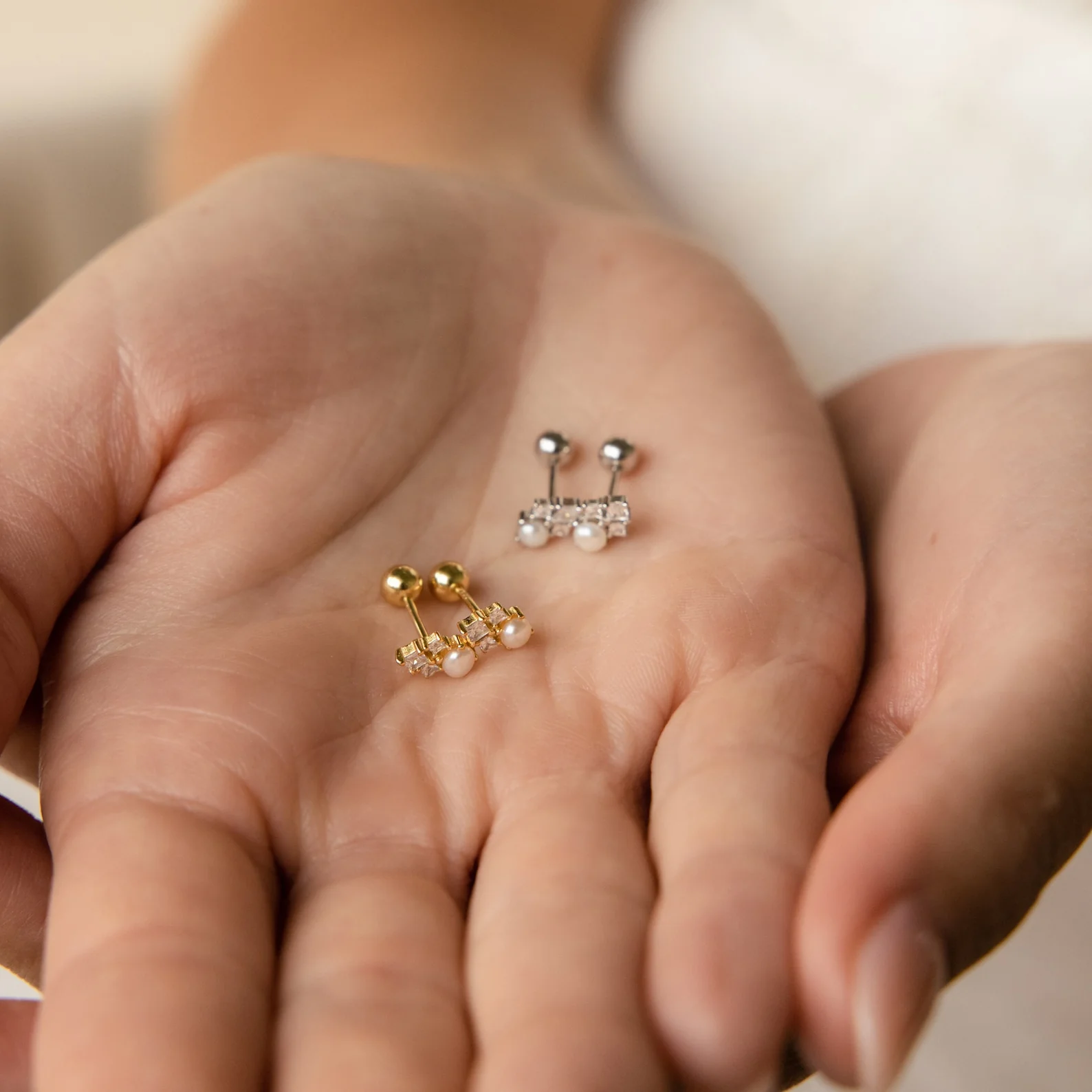 Angelina Pearl Studs - Image 7