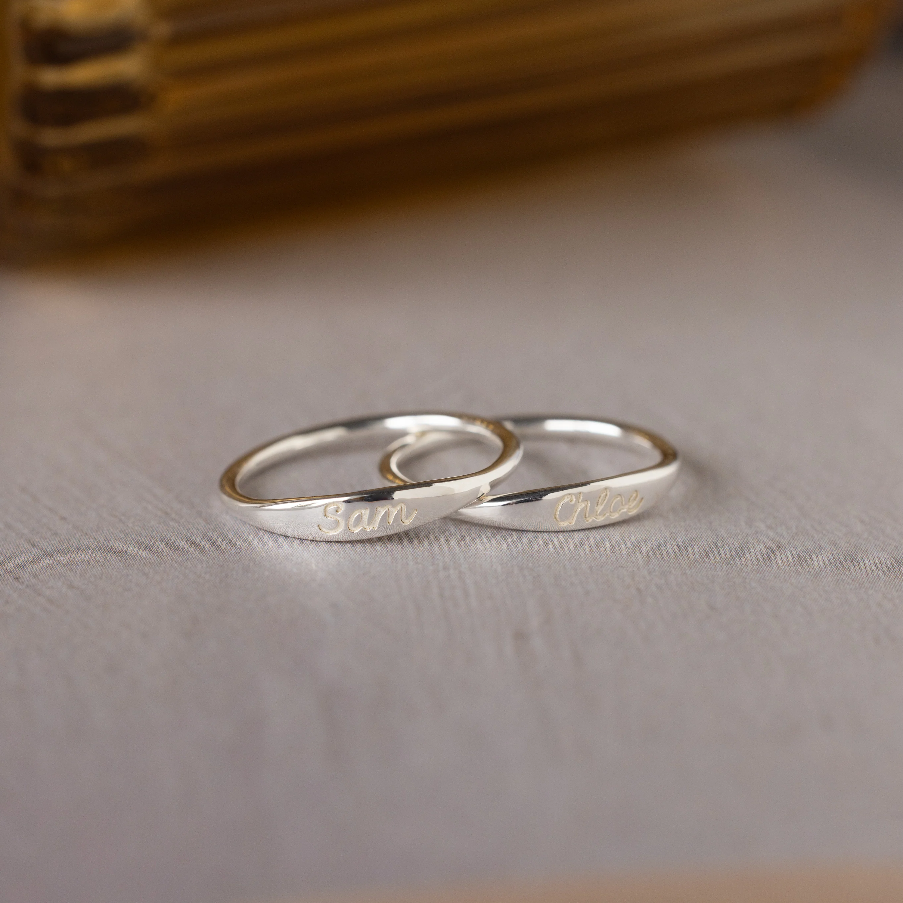 Ann Skinny Name Ring - Image 6