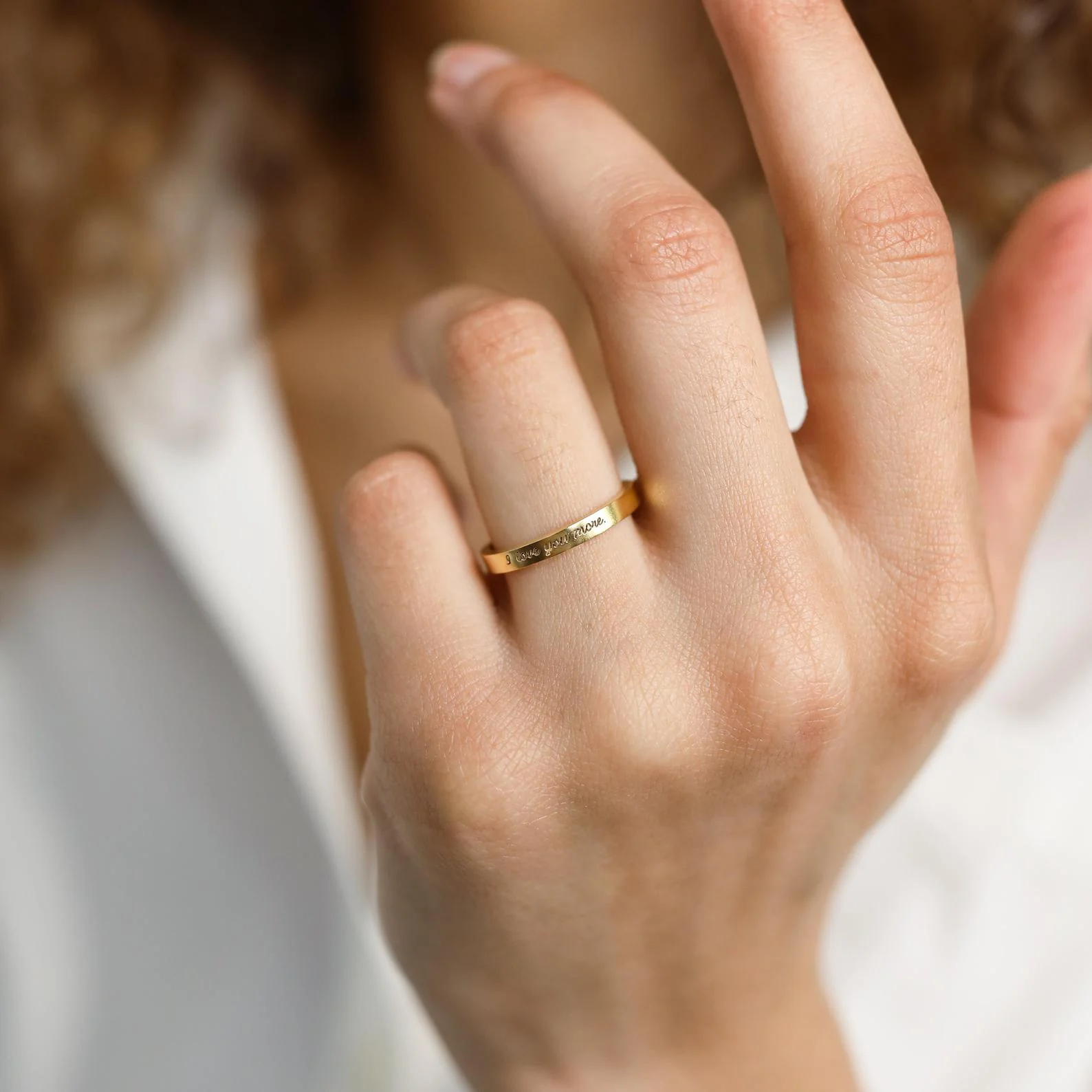 Ann Thin Message Ring - Image 5