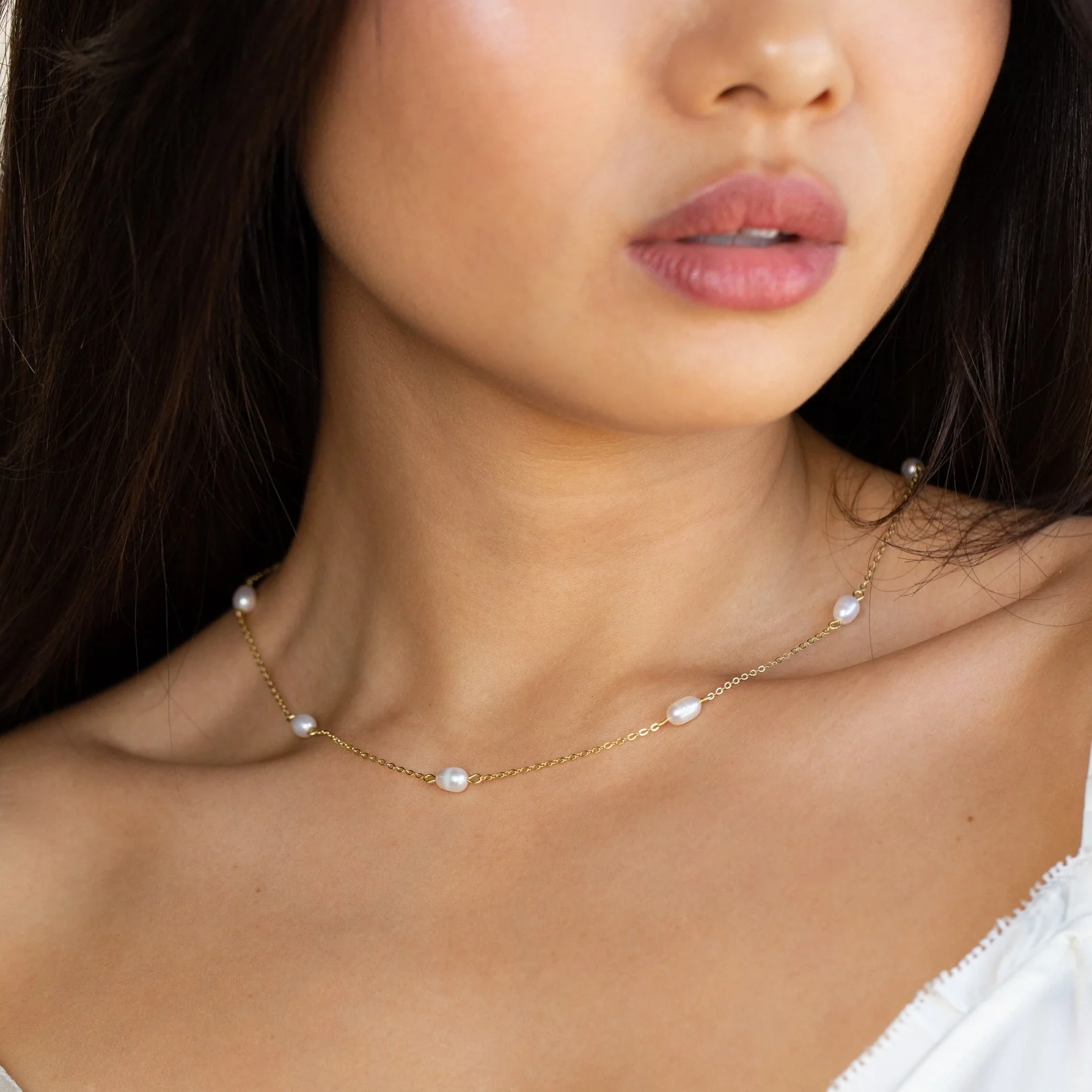 Anna Pearl Station Necklace - Image 6