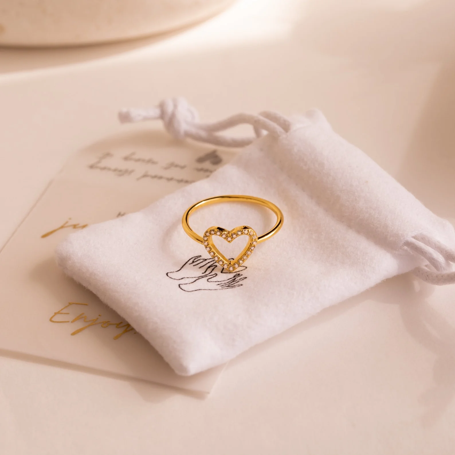 Aphrodite Pave Heart Ring - Image 7