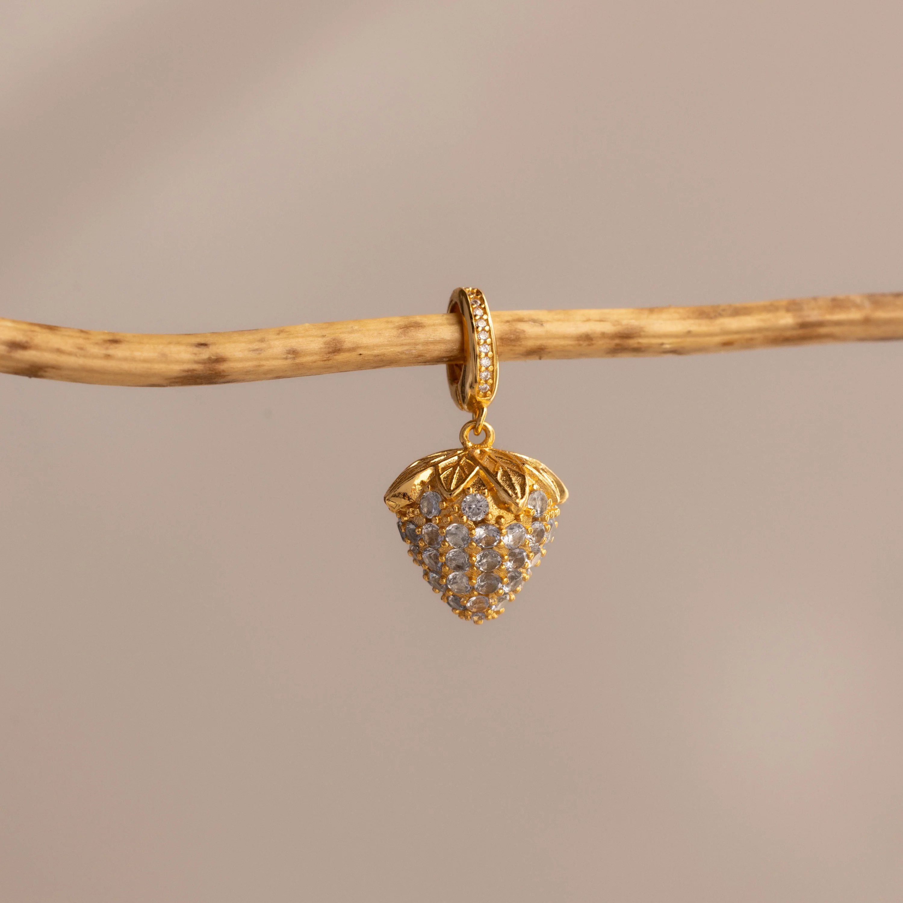 Aquamarine Blue Raspberry Charm - Image 3