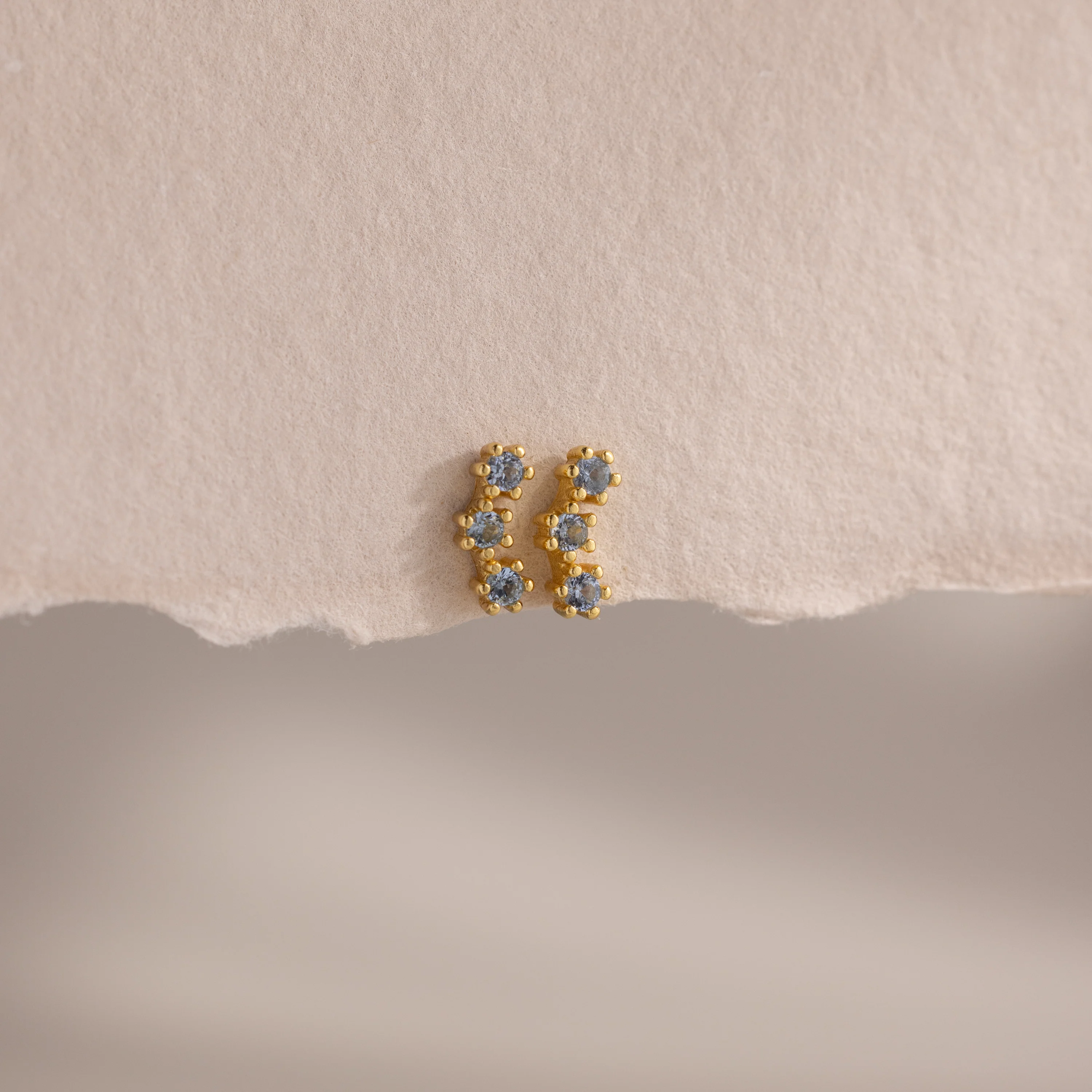 Aquamarine Cluster Flatback Studs