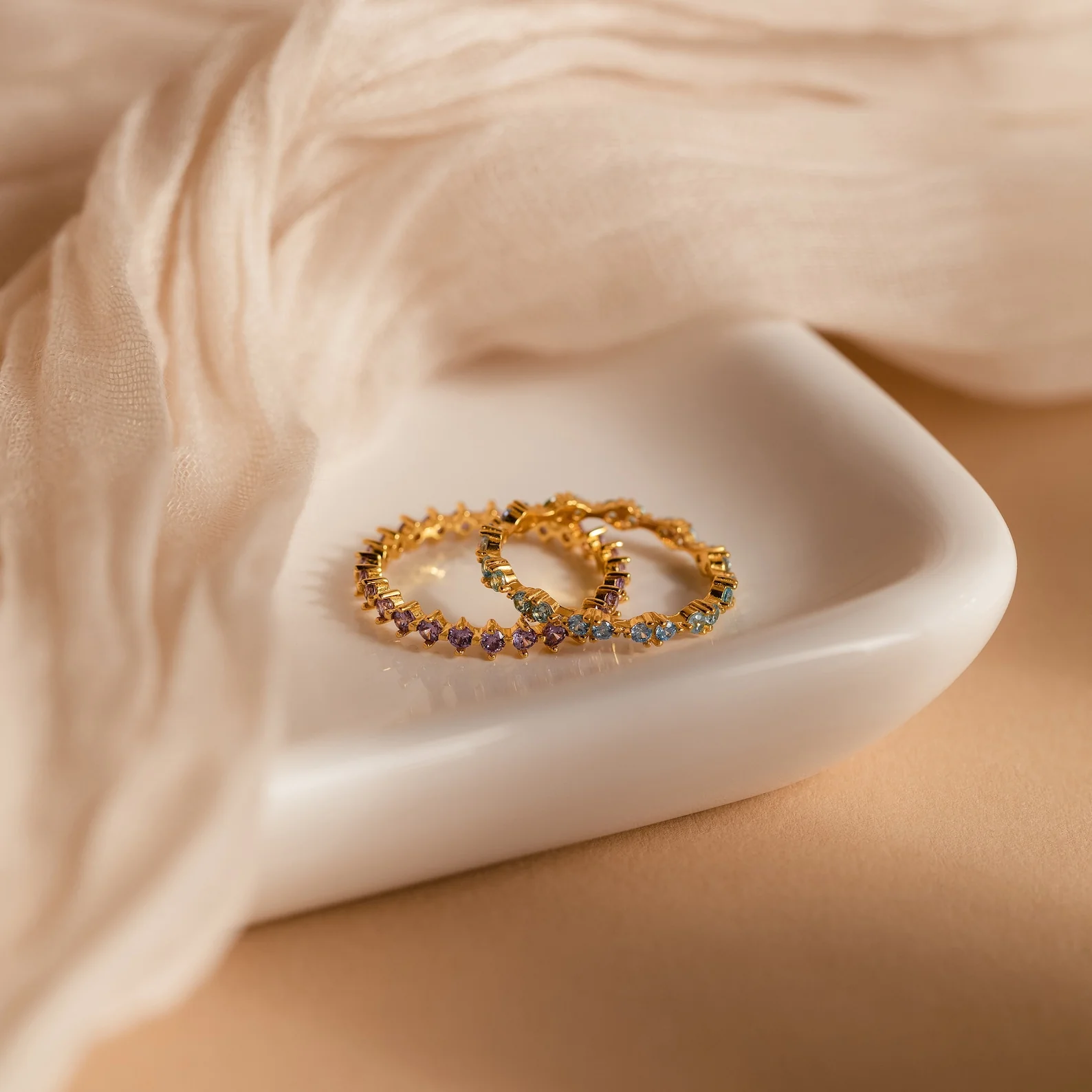 Aquamarine Eternity Ring - Image 7