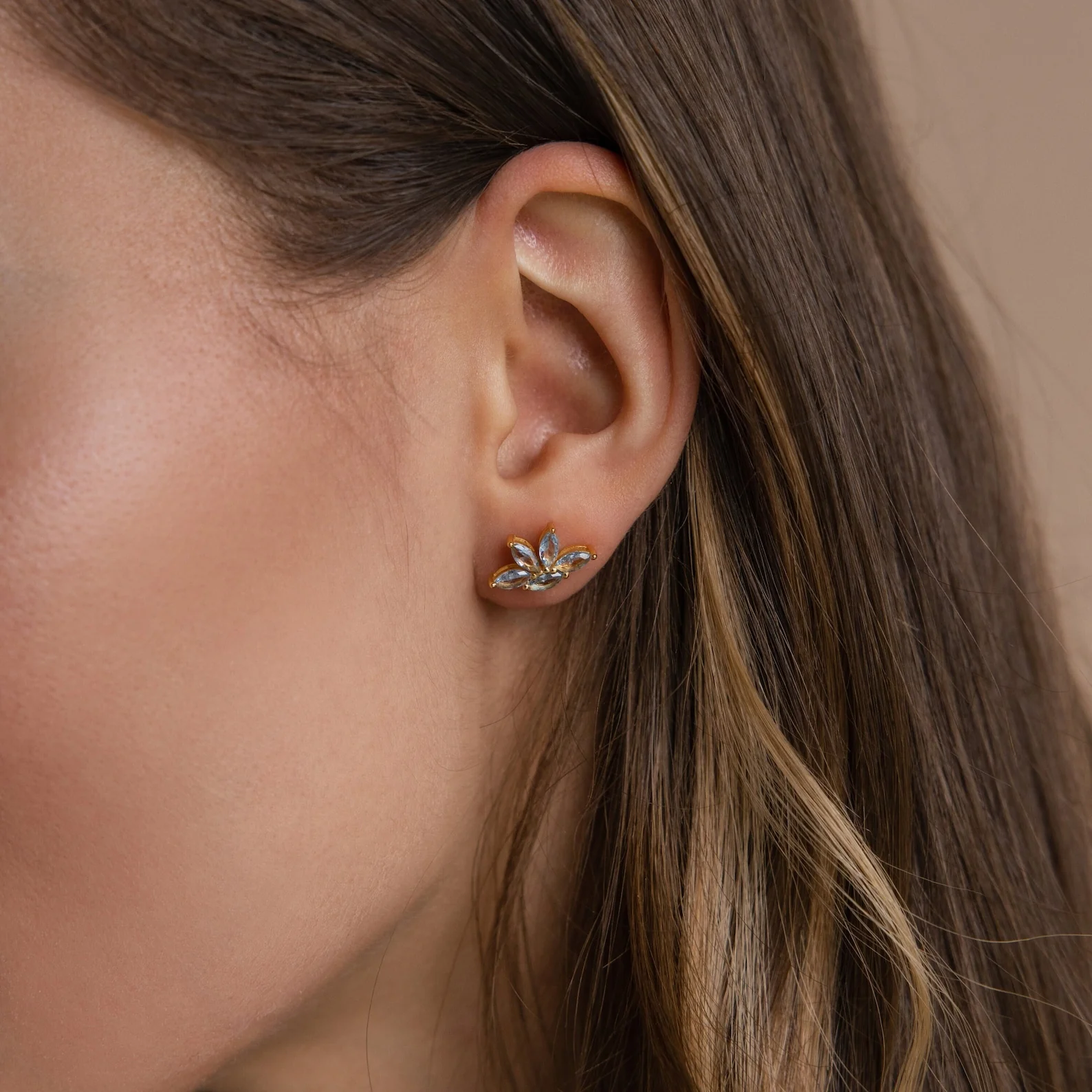 Aquamarine Marquise Studs - Image 2