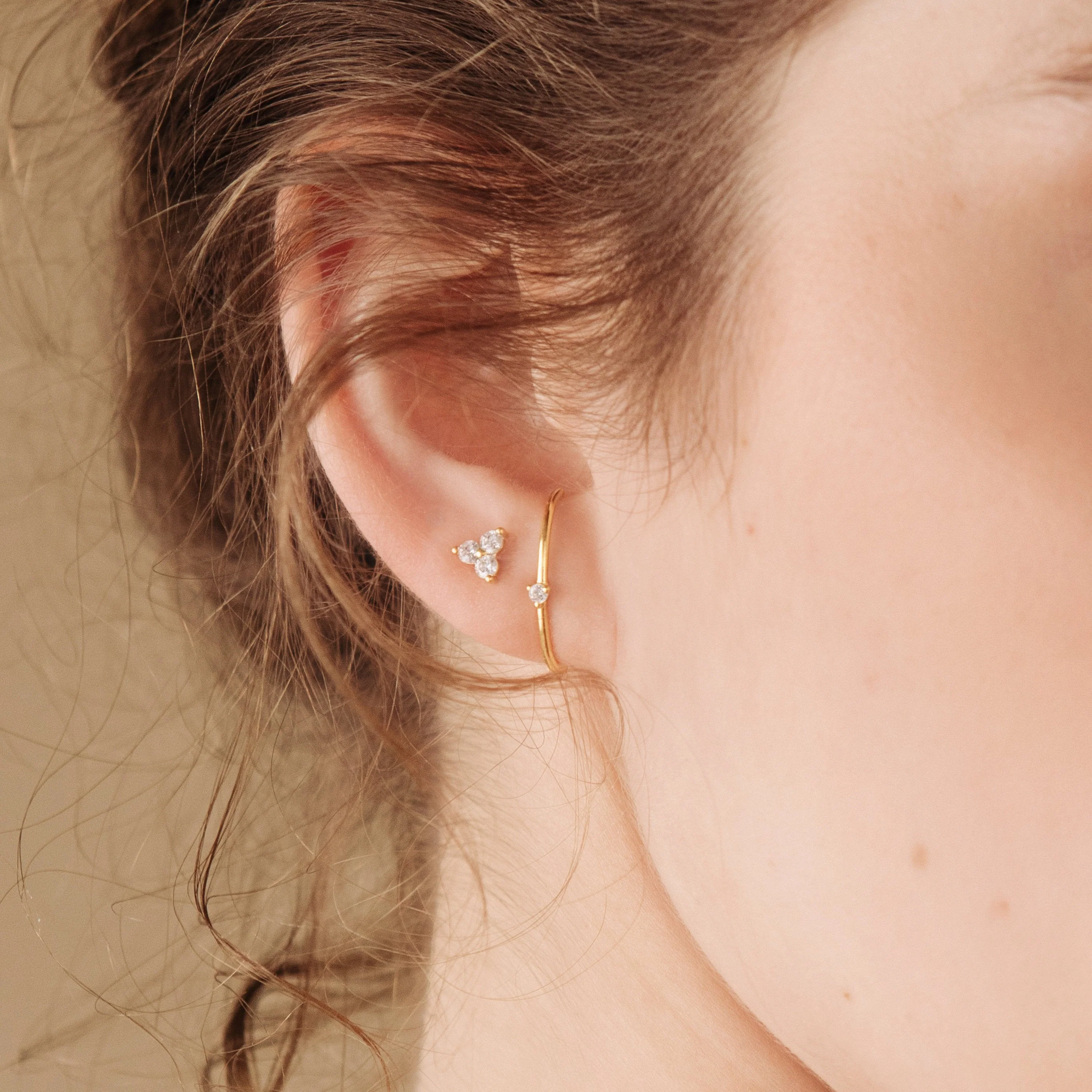 Arc Studs in 18K Gold - Image 4