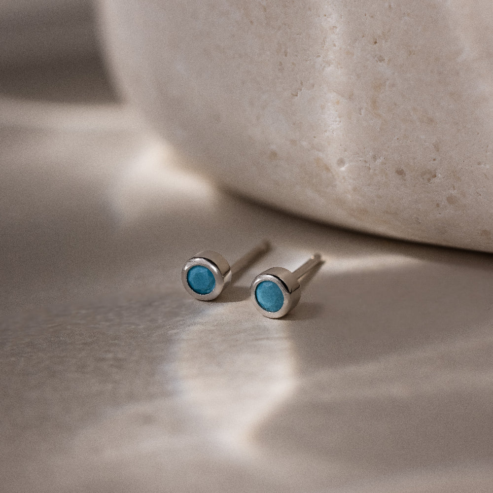Ariel Turquoise Studs in Silver