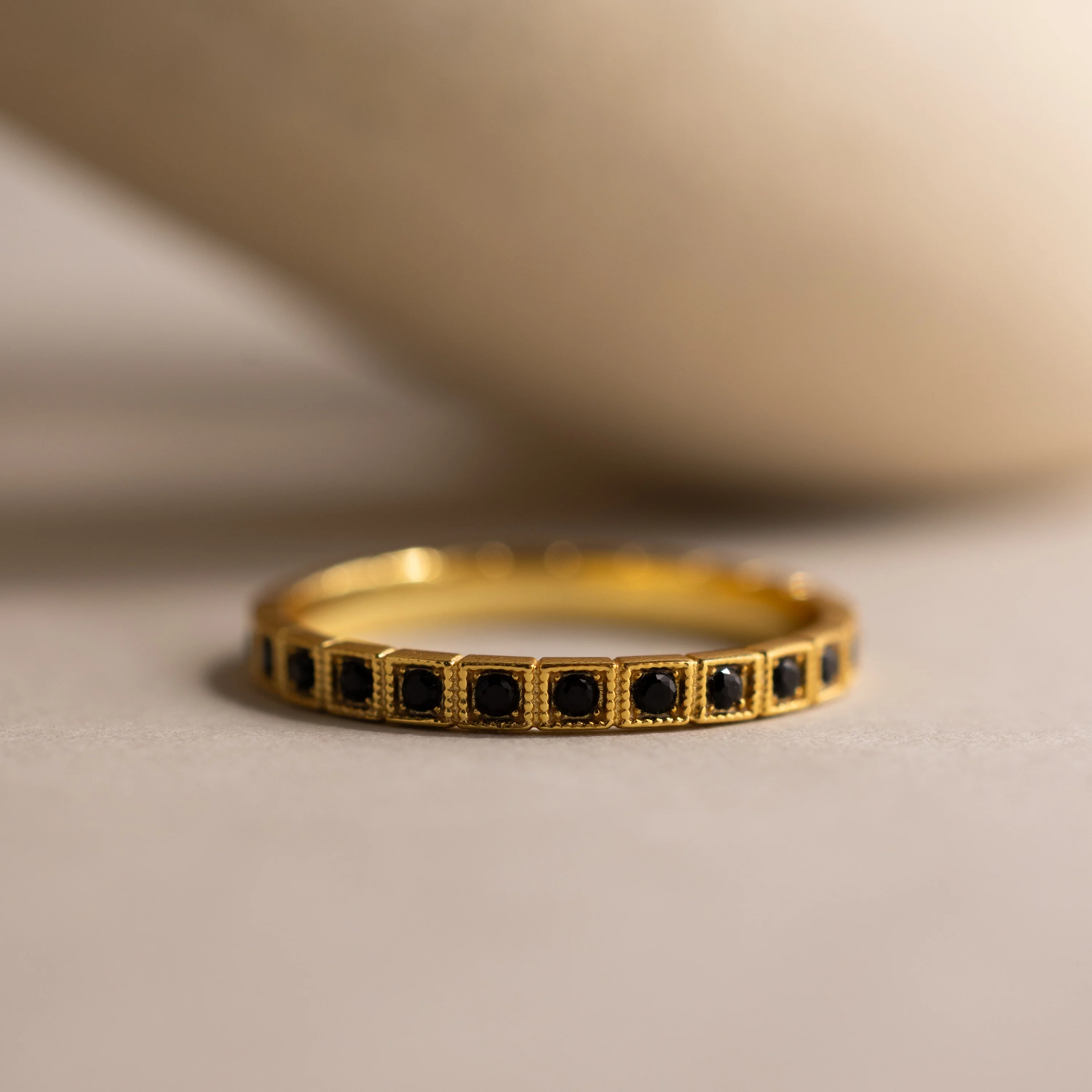 Art Deco Onyx Eternity Ring