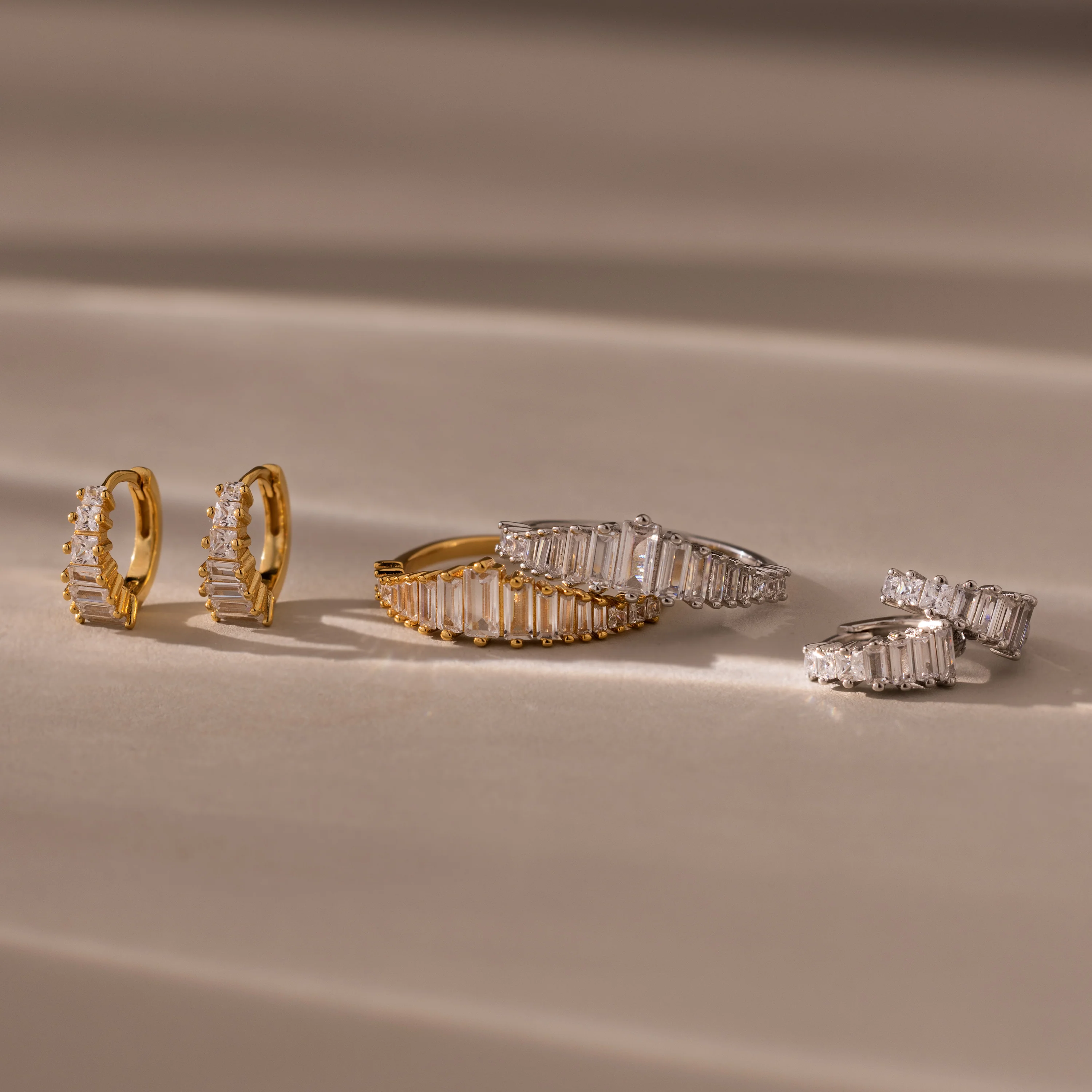 Art Deco Diamond Earrings & Ring Set - Image 7