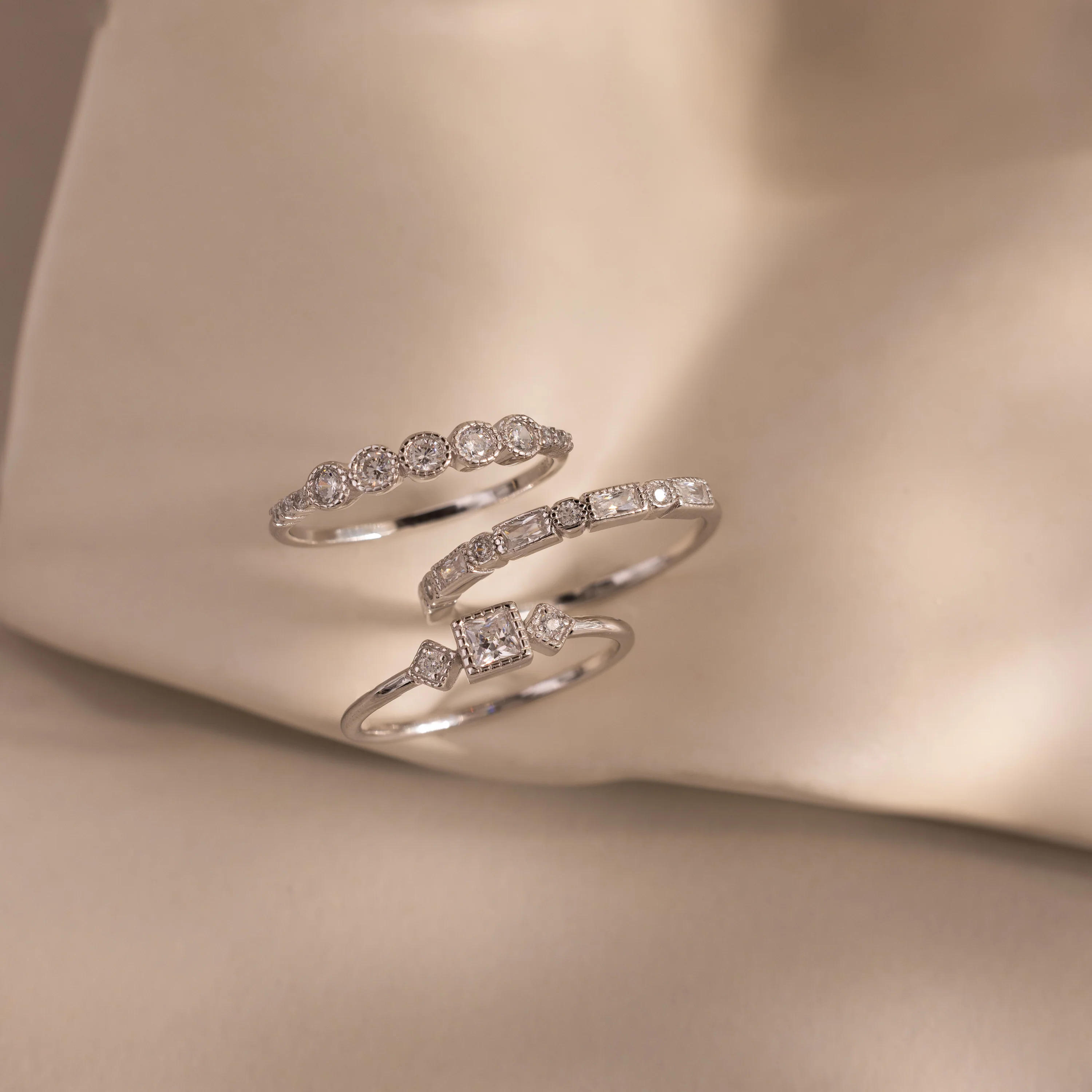 Art Deco Diamond Ring Set - Image 5