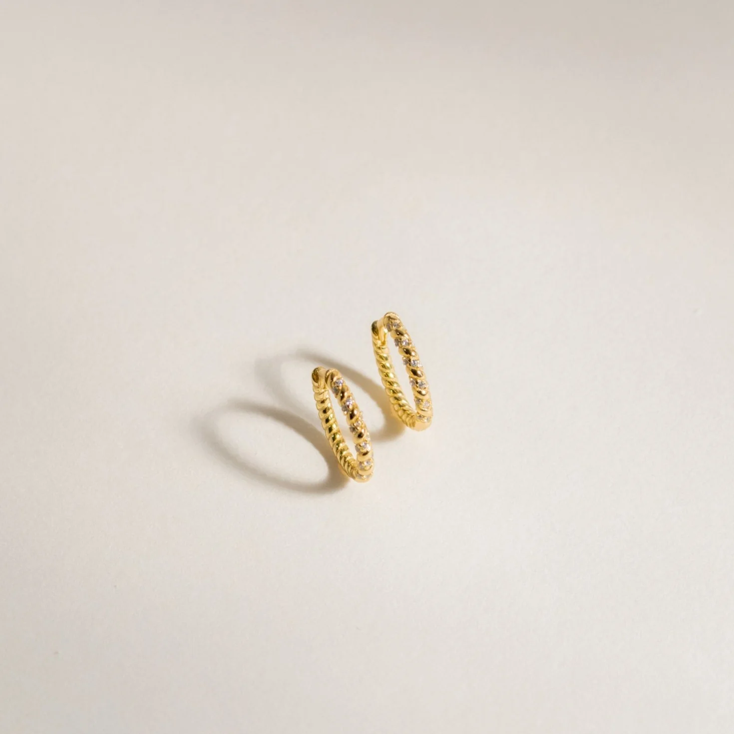 Aster Pave Twisted Hoops - Image 2