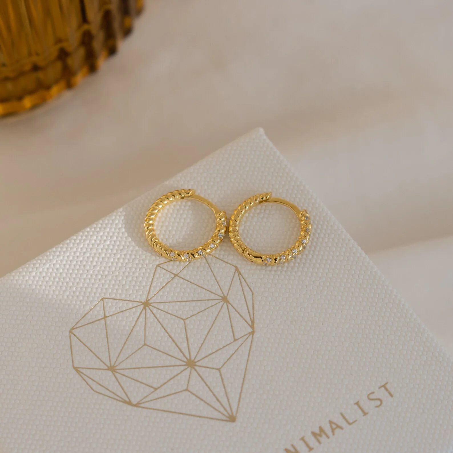 Aster Pave Twisted Hoops - Image 7