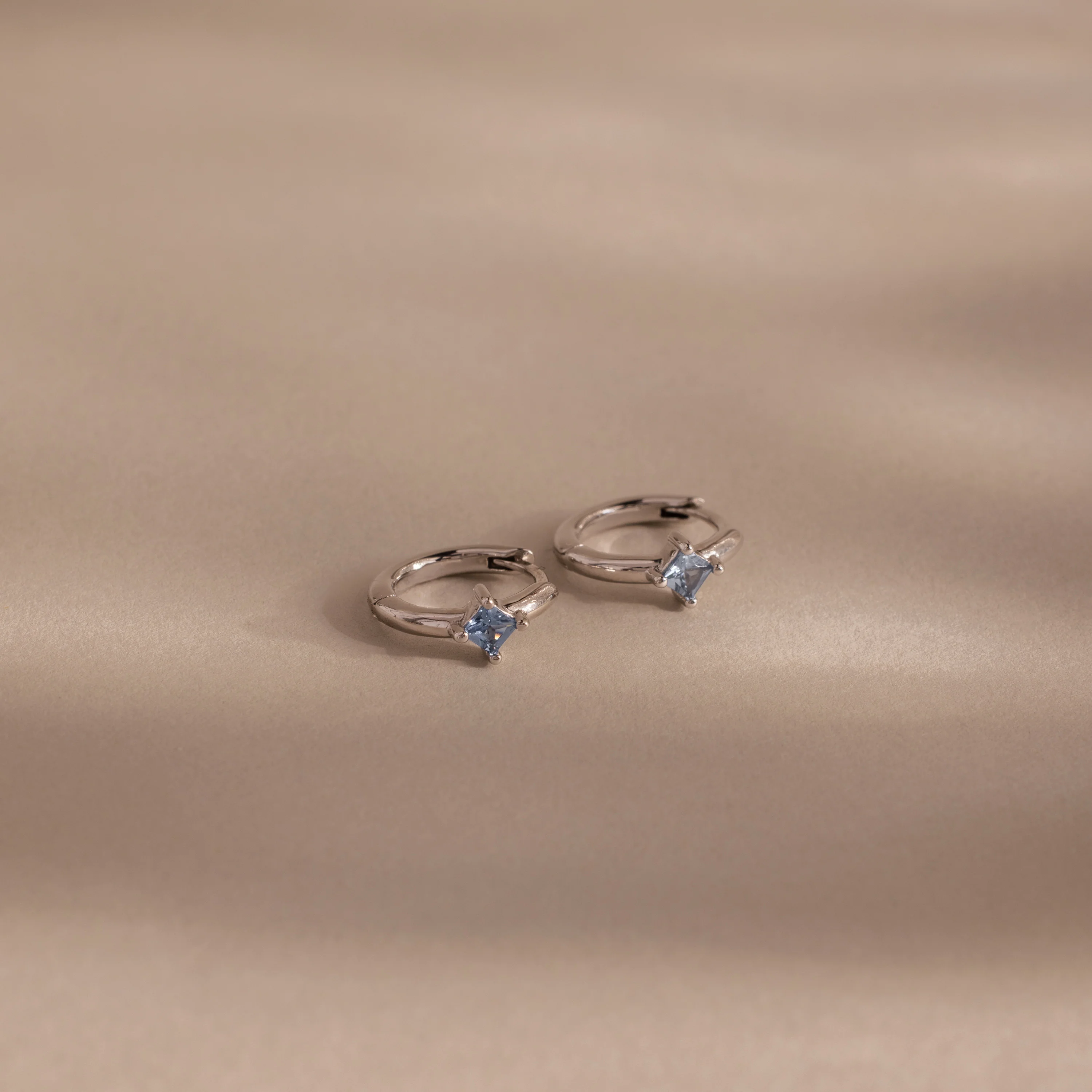 Athena Blue Zircon Huggies - Image 5