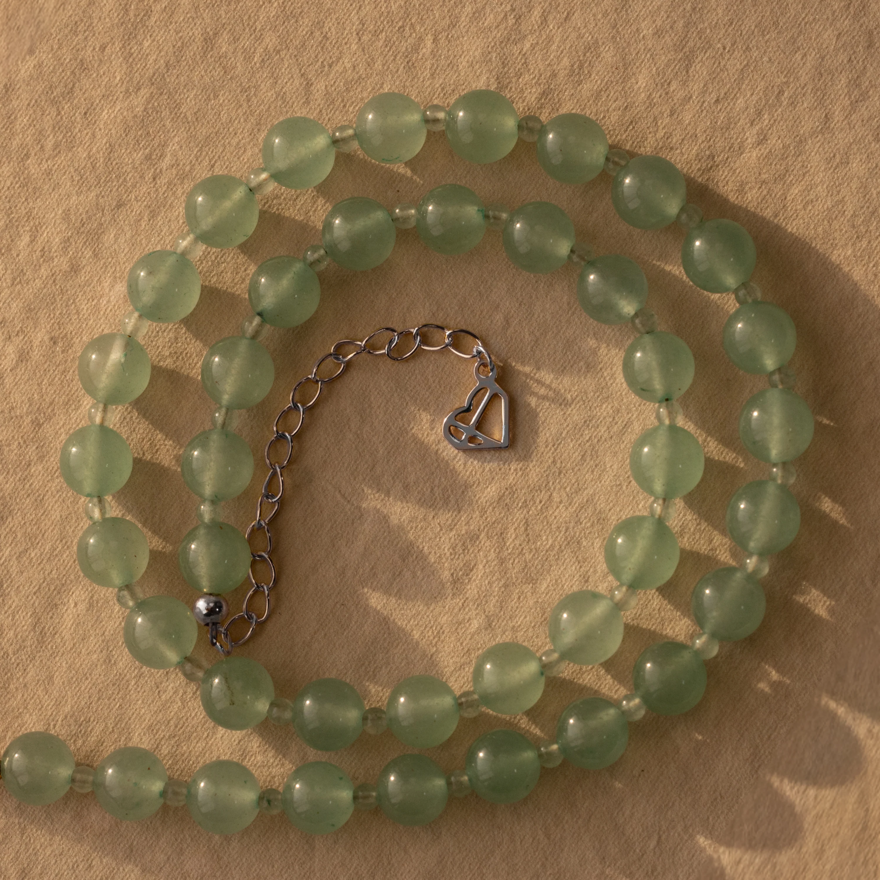 Aventurine Choker Necklace in Silver - Image 3
