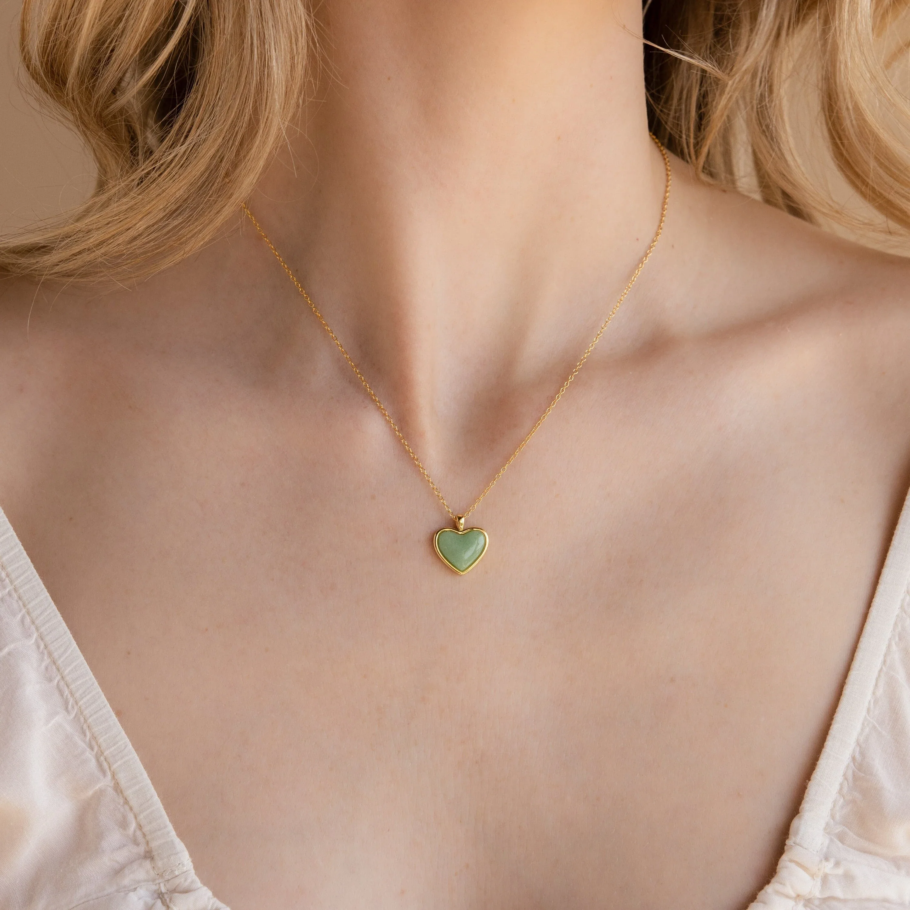 Aventurine Heart Necklace - Image 2