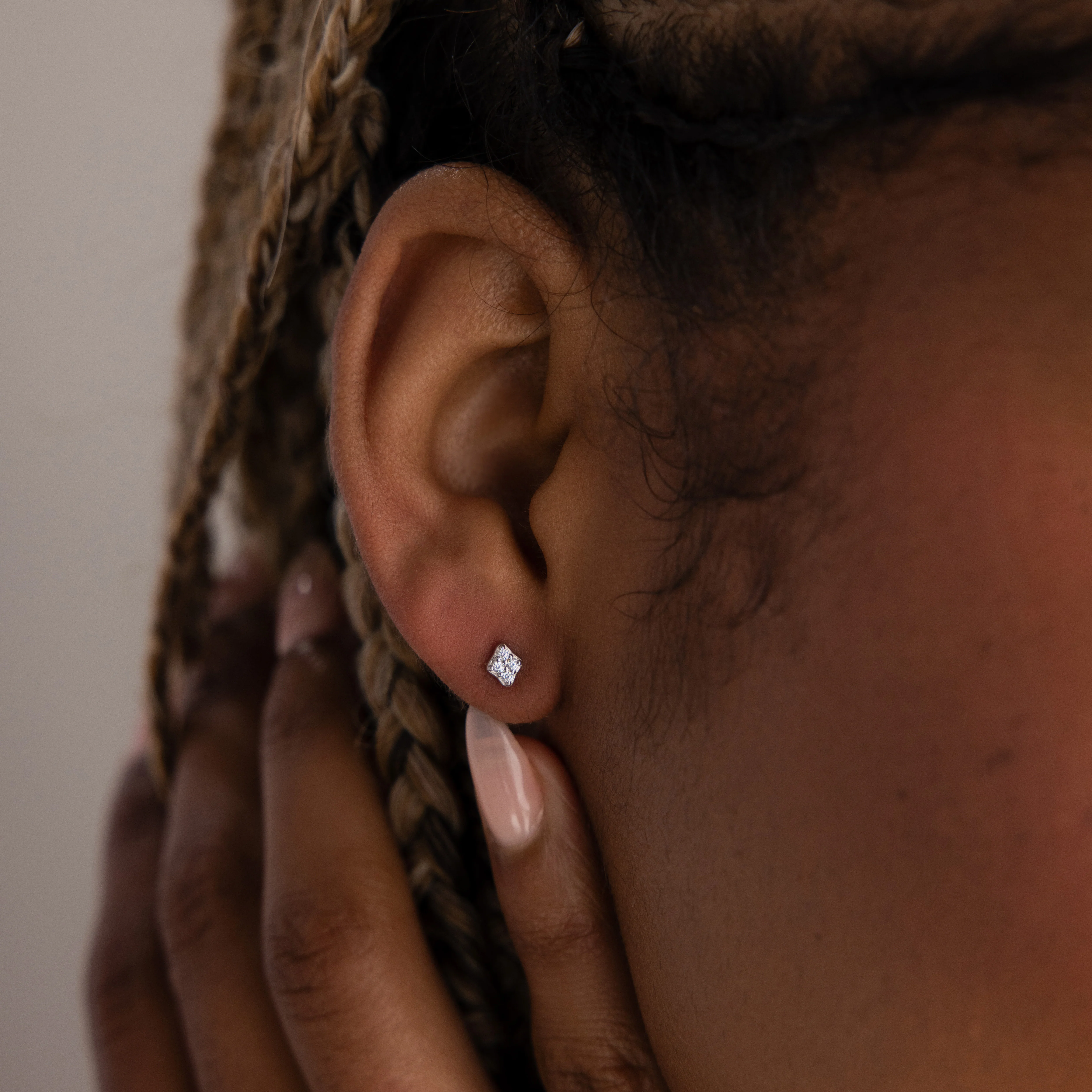 Avery Geometric Diamond Studs - Image 4