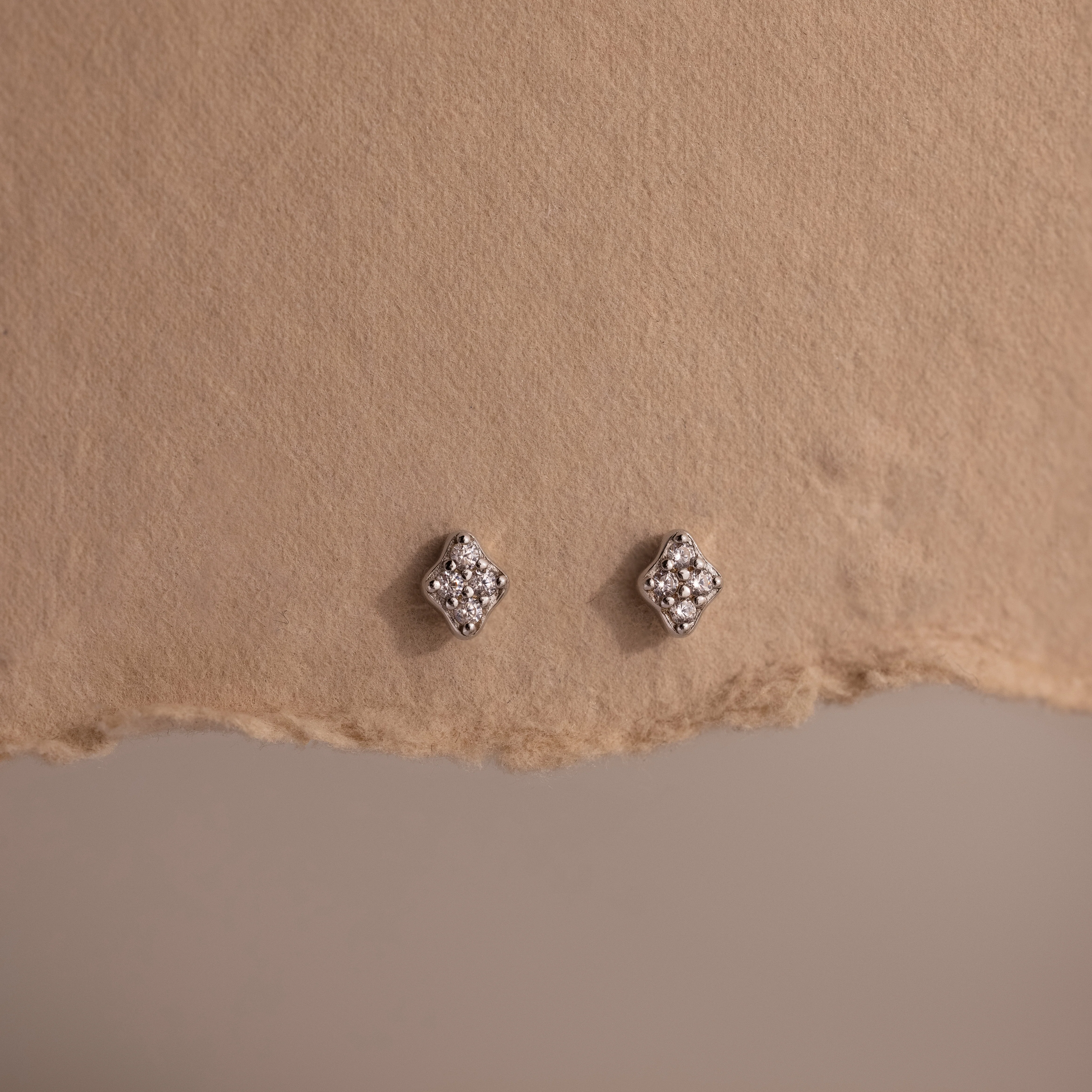 Avery Geometric Diamond Studs - Image 7