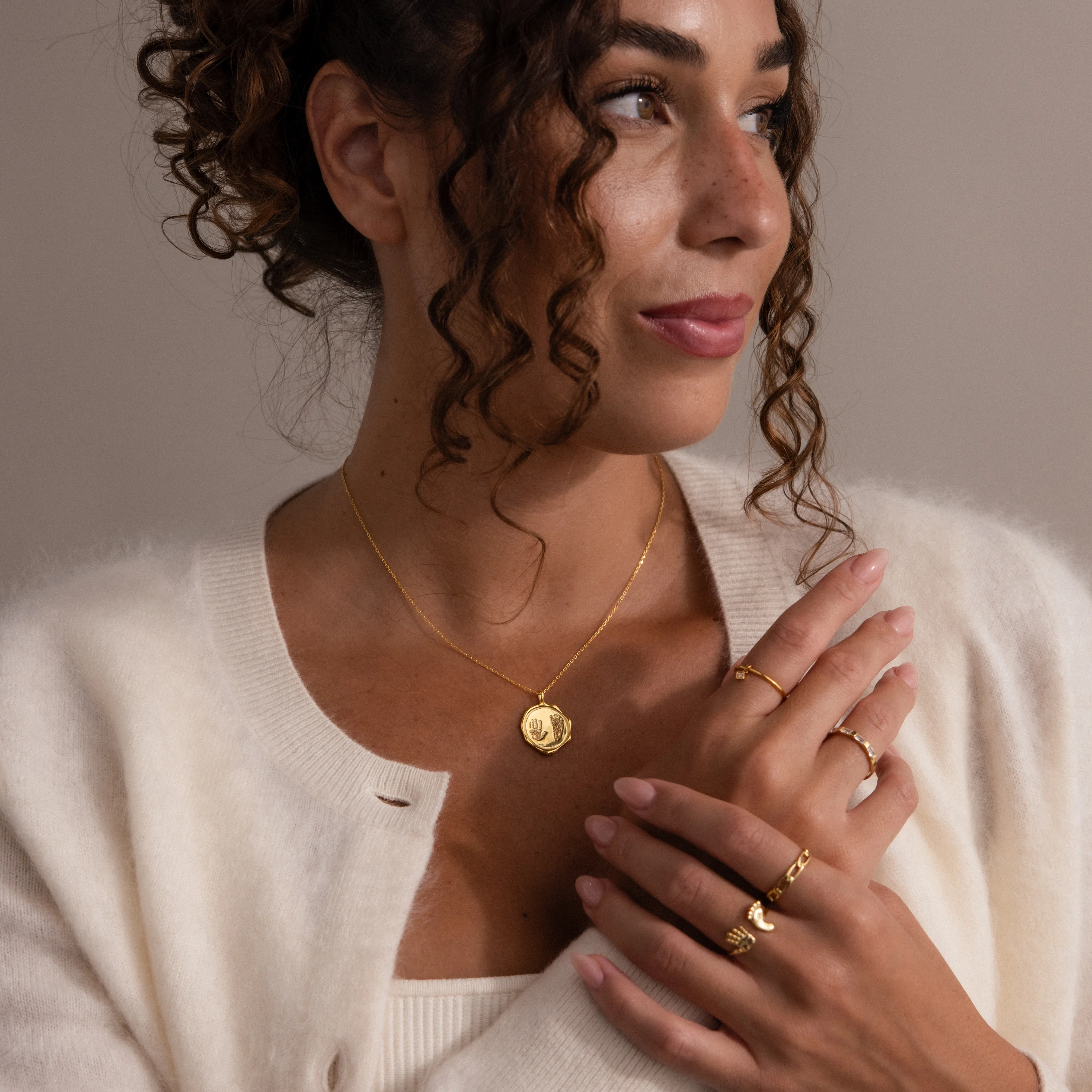 Baby Hand & Footprint Necklace - Image 7