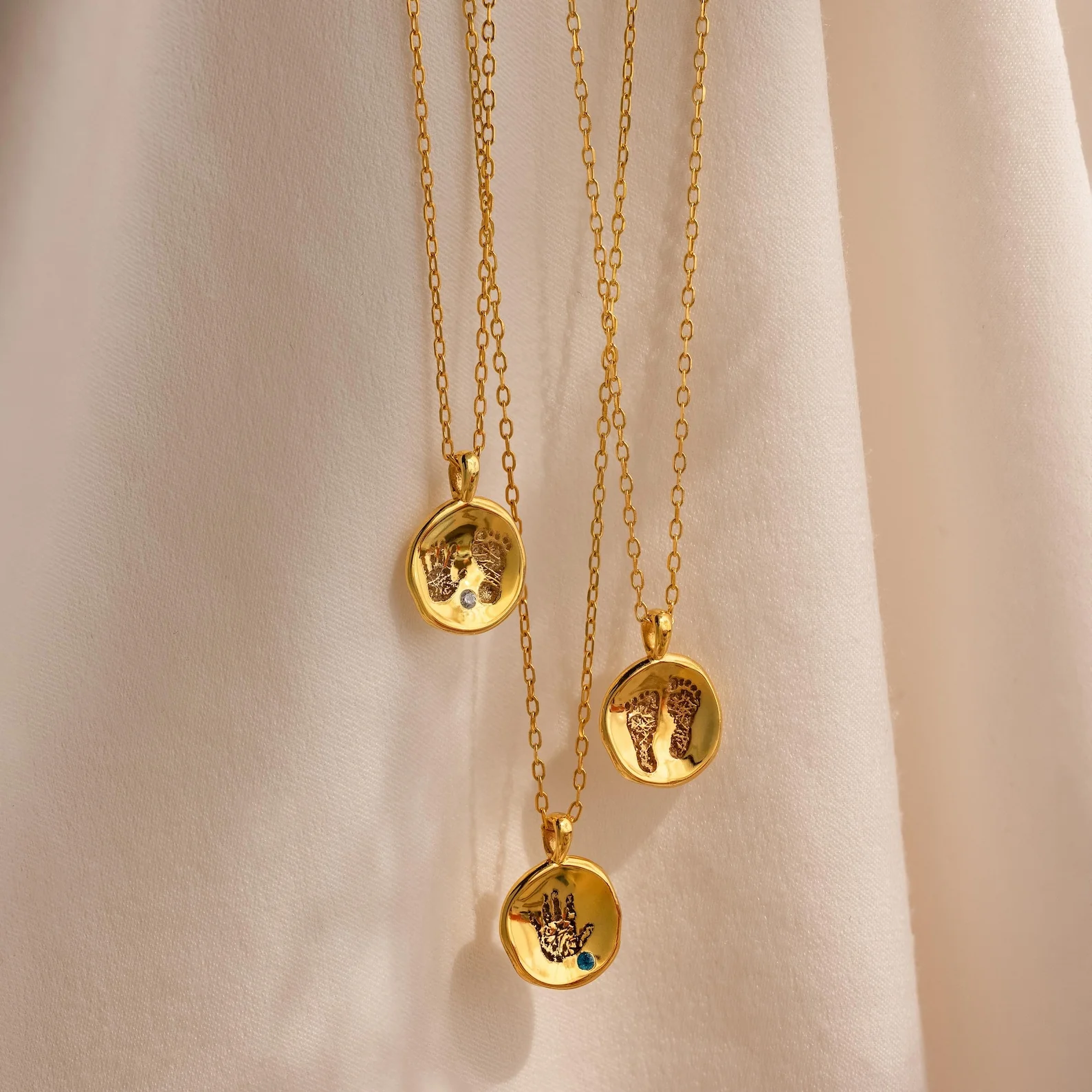 Baby Handprint Coin Necklace - Image 7