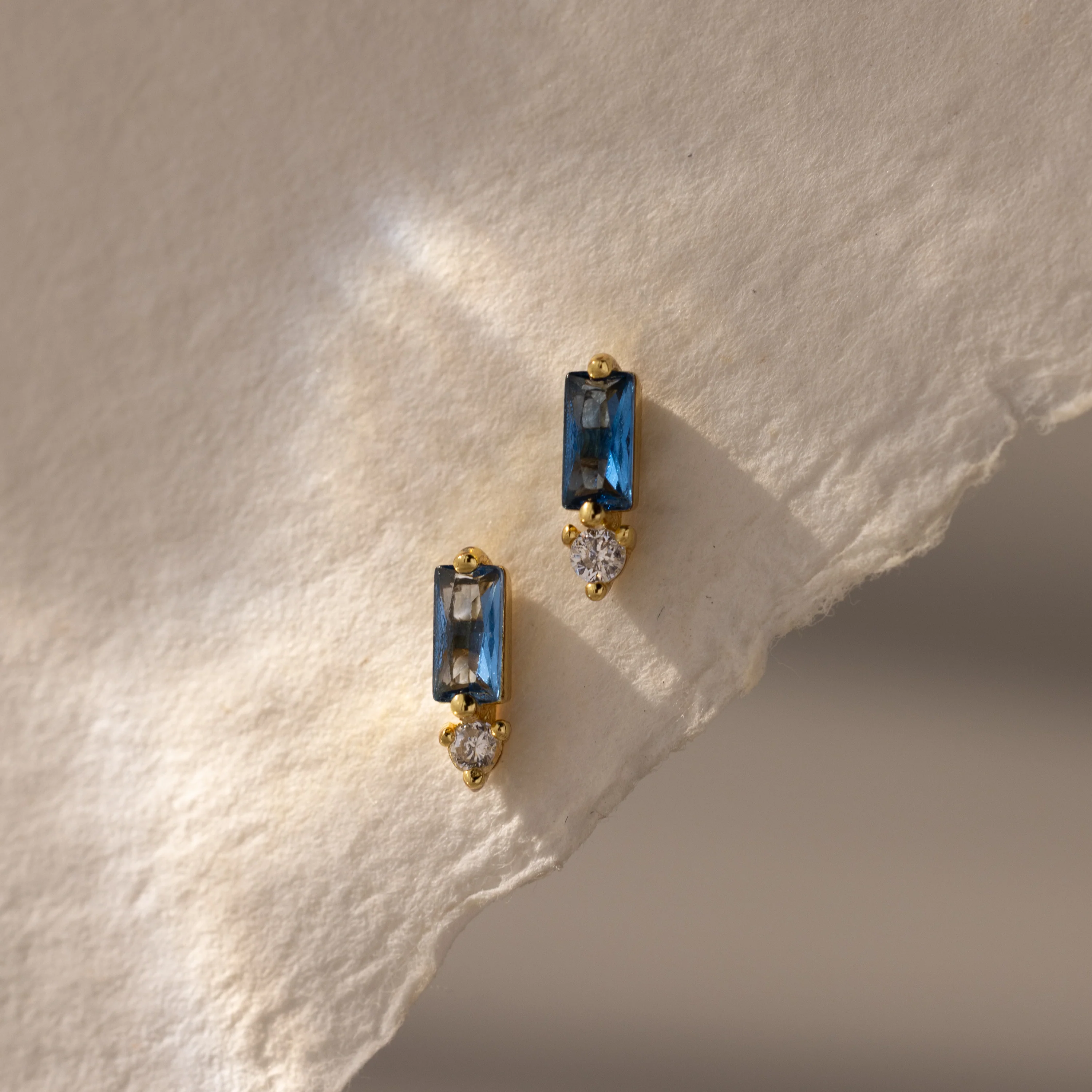 Baguette Birthstone Drop Studs - Image 4