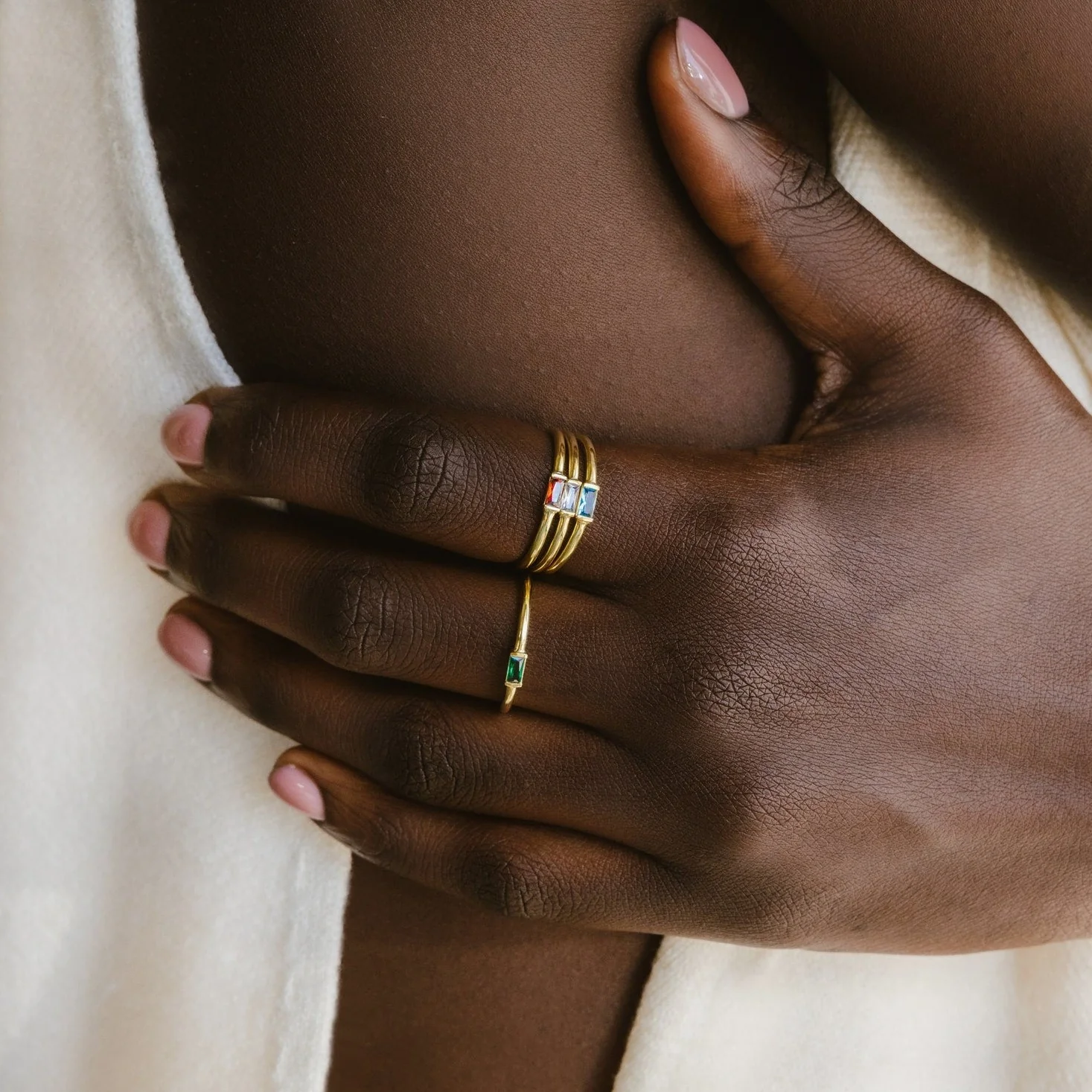 Baguette Birthstone Ring - Image 4