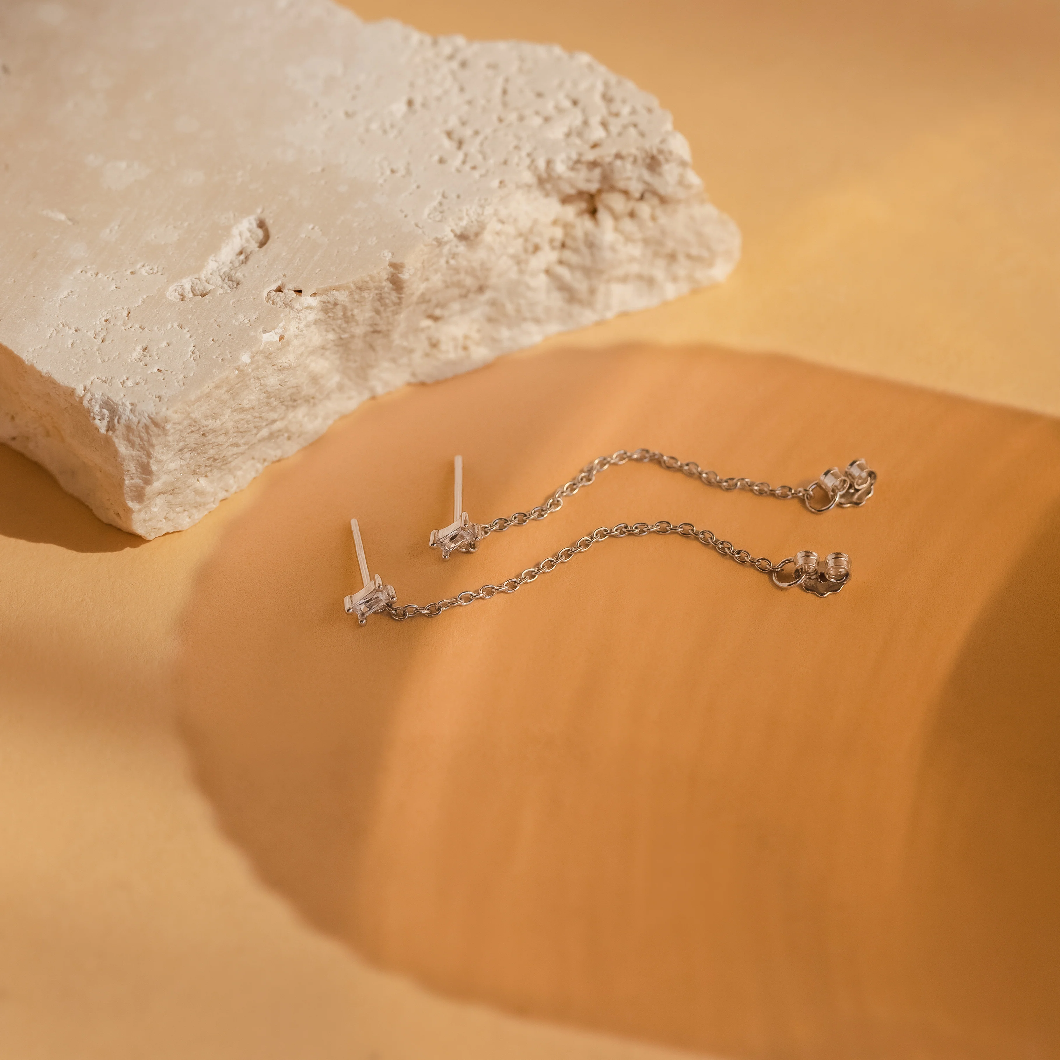 Baguette Chain Studs - Image 5