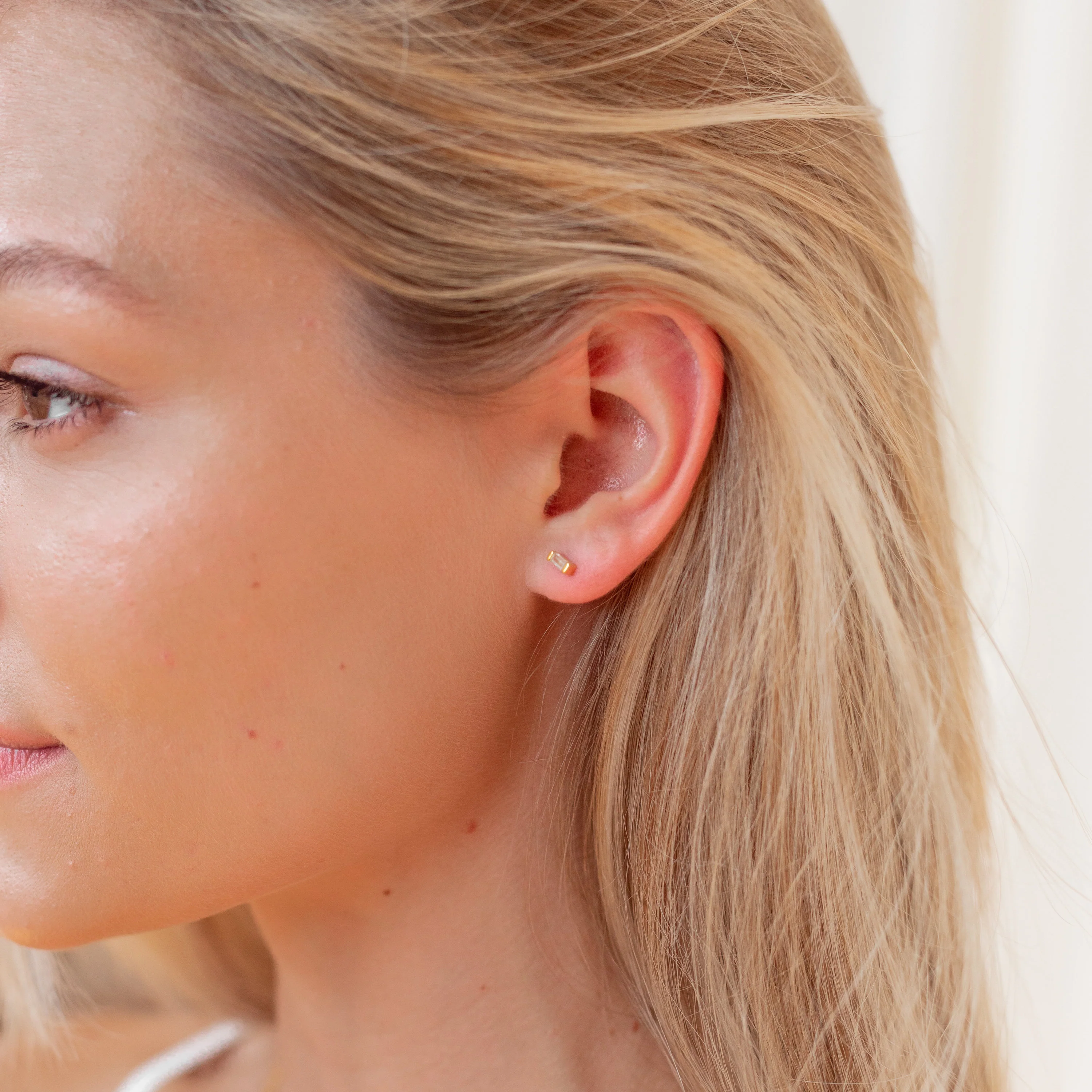 Baguette Diamond Studs - Image 3
