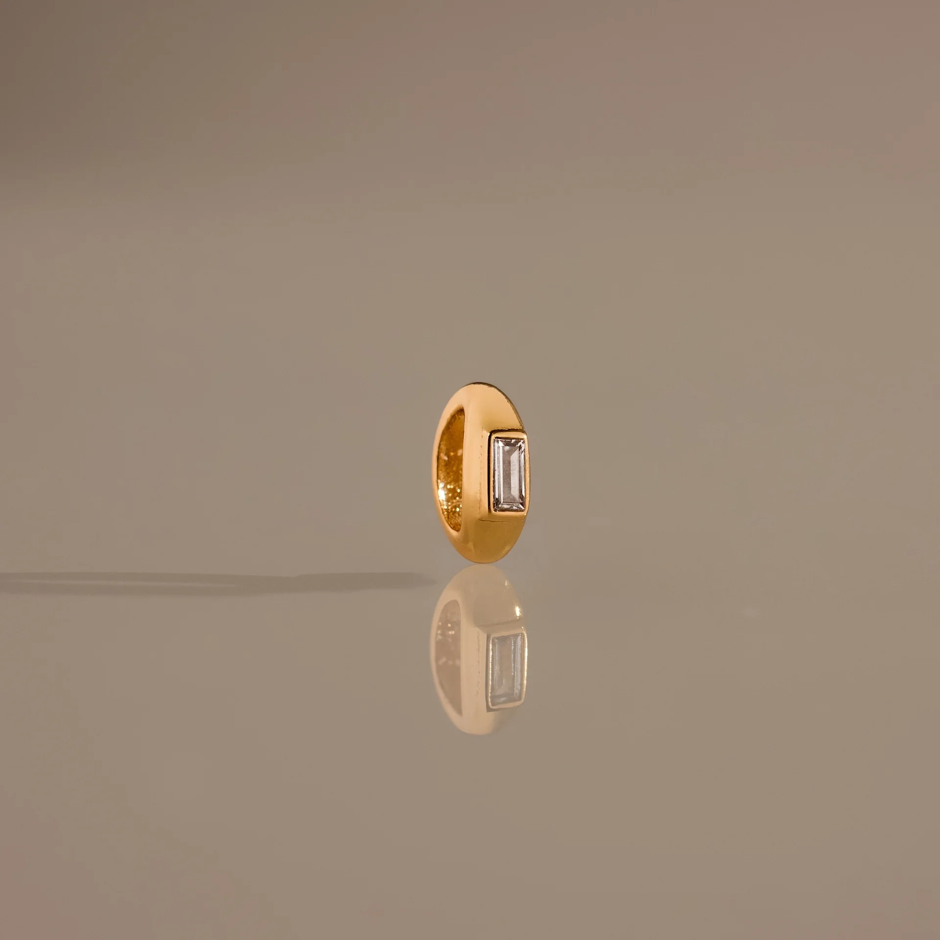 Baguette Diamond Spacer Charm in 18K Gold - Image 3