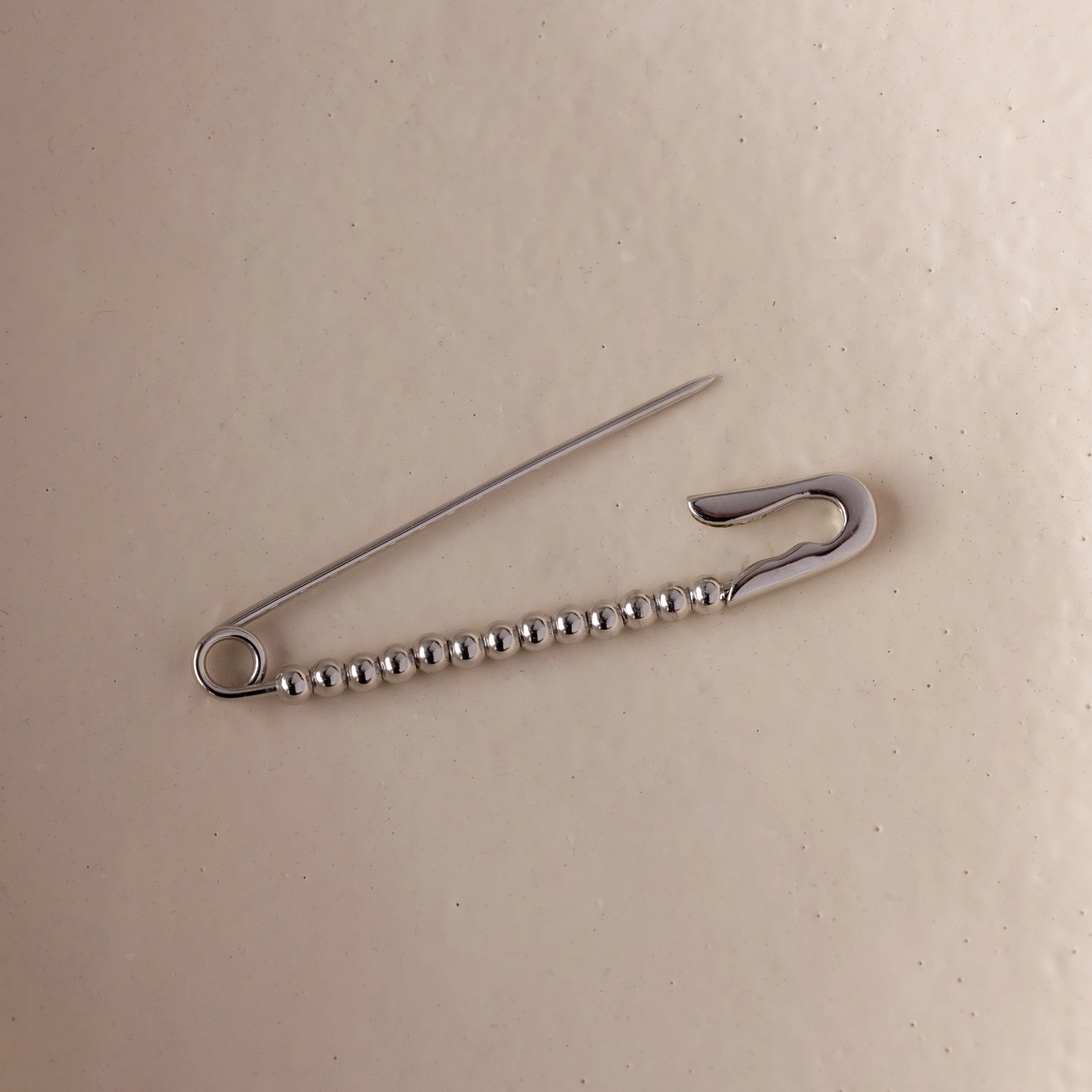 Beaded Charm Pin in Silver - Image 5