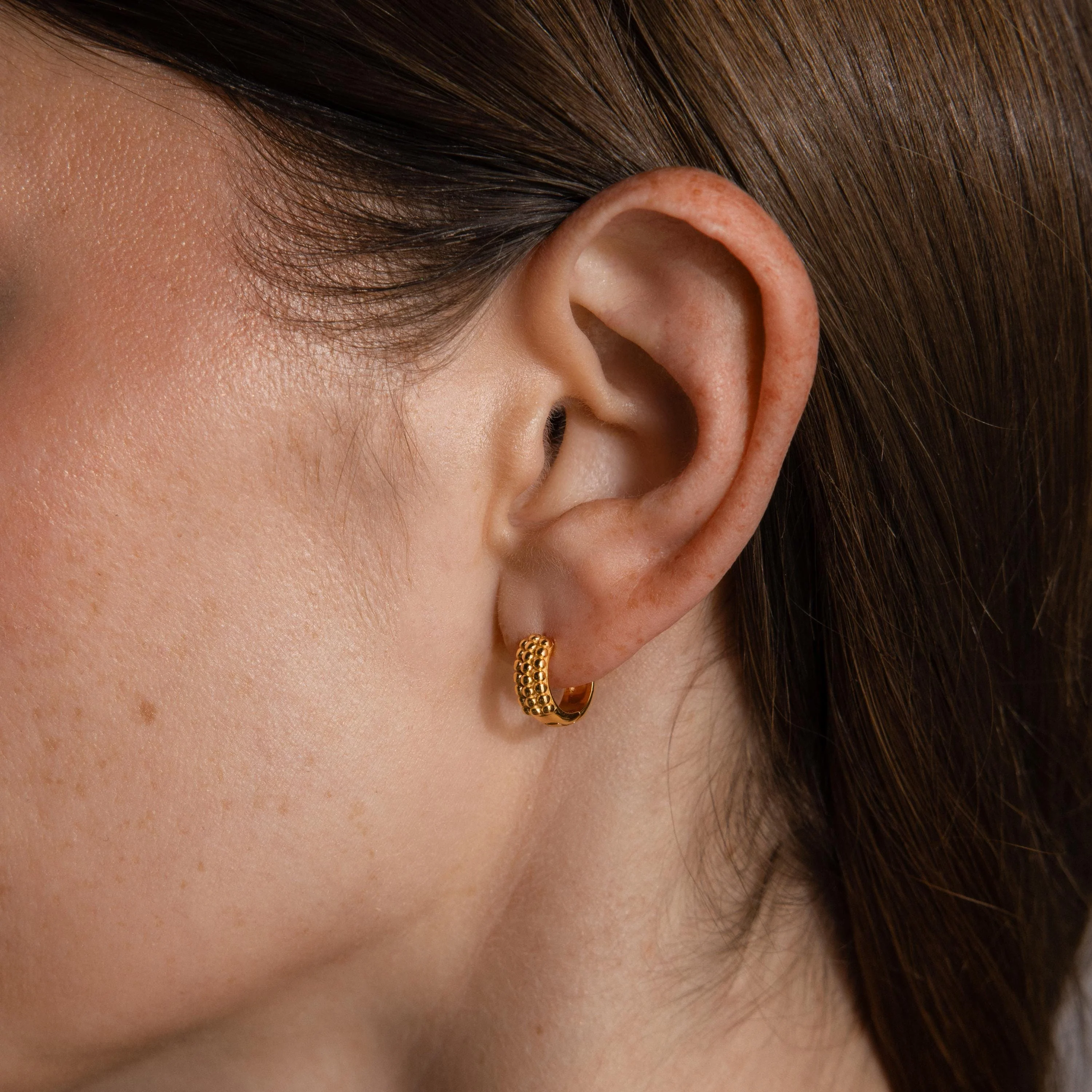 Beaded Chunky Hoops - Image 3