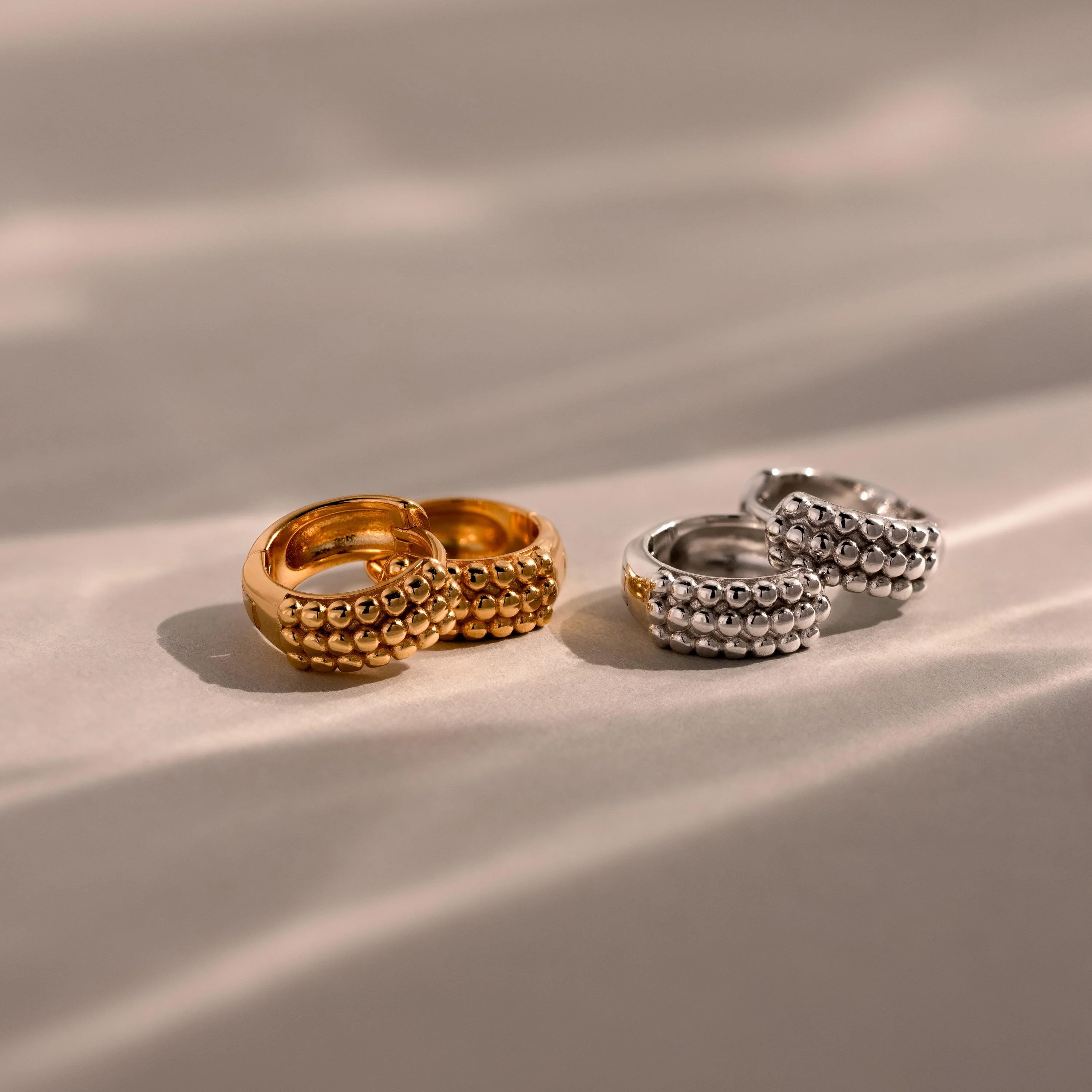 Beaded Chunky Hoops - Image 6