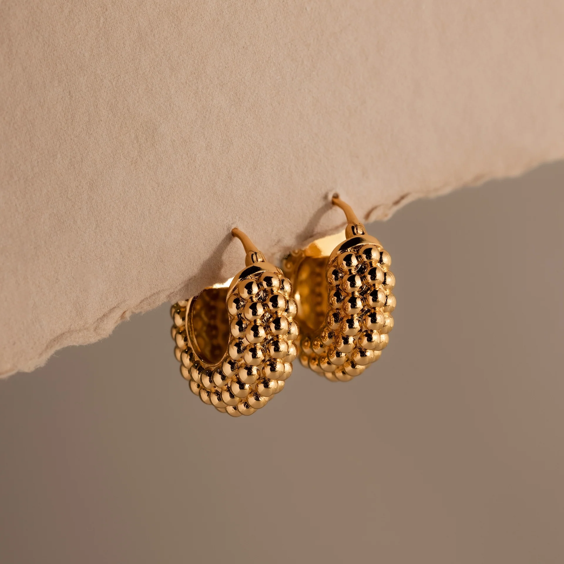 Beaded Dome Hoops - Image 2