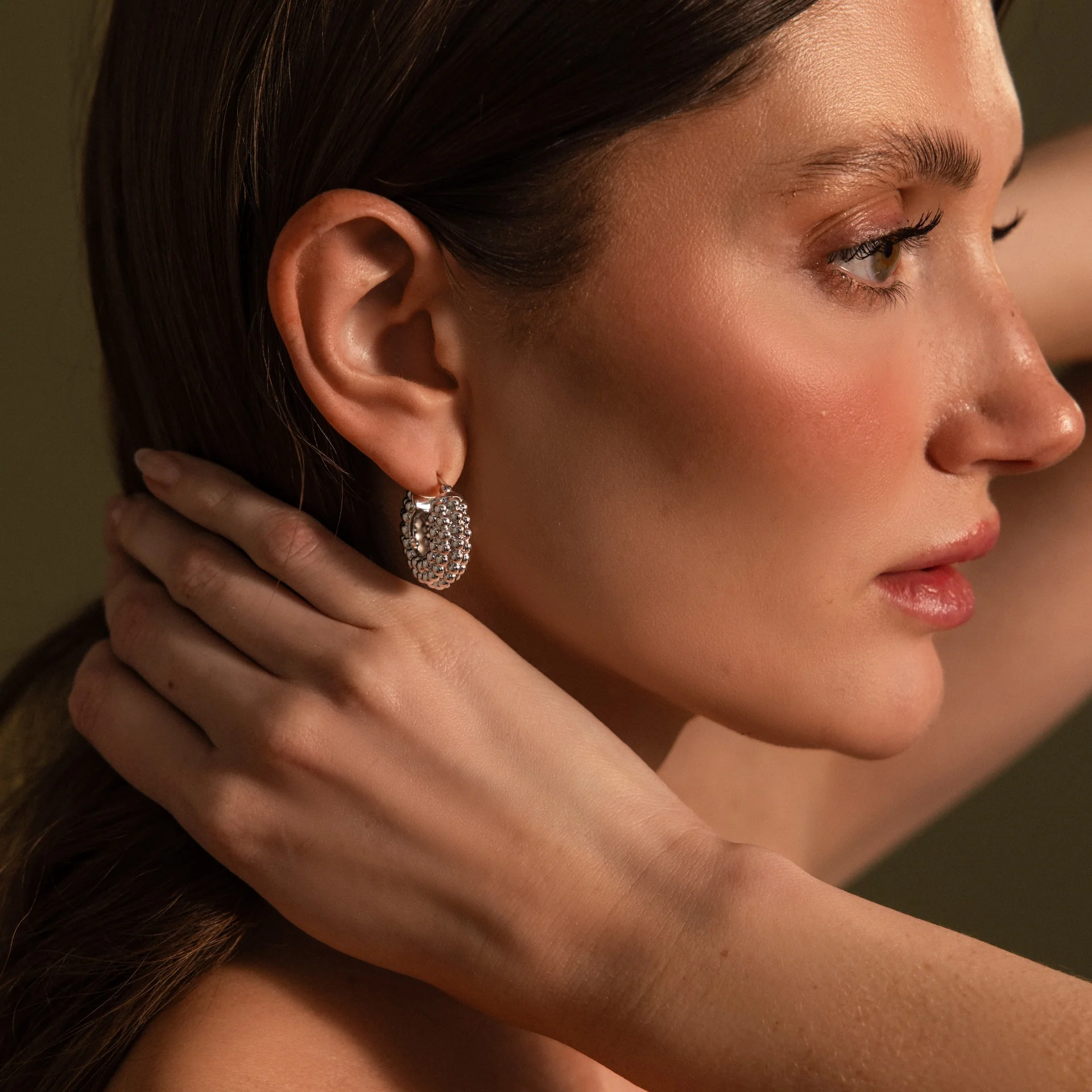 Beaded Dome Hoops - Image 5