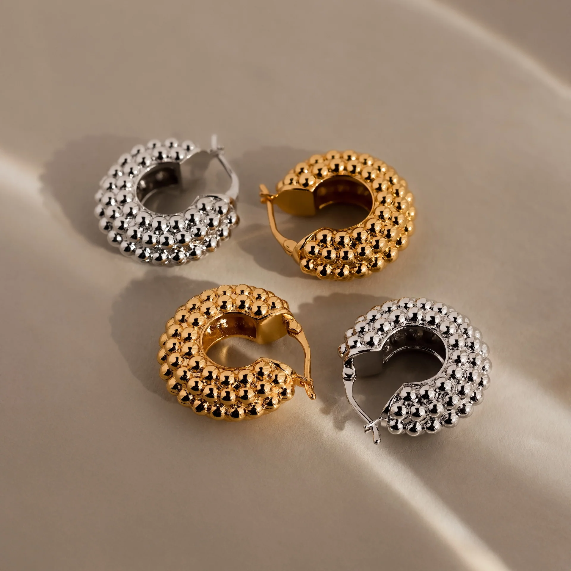 Beaded Dome Hoops - Image 6