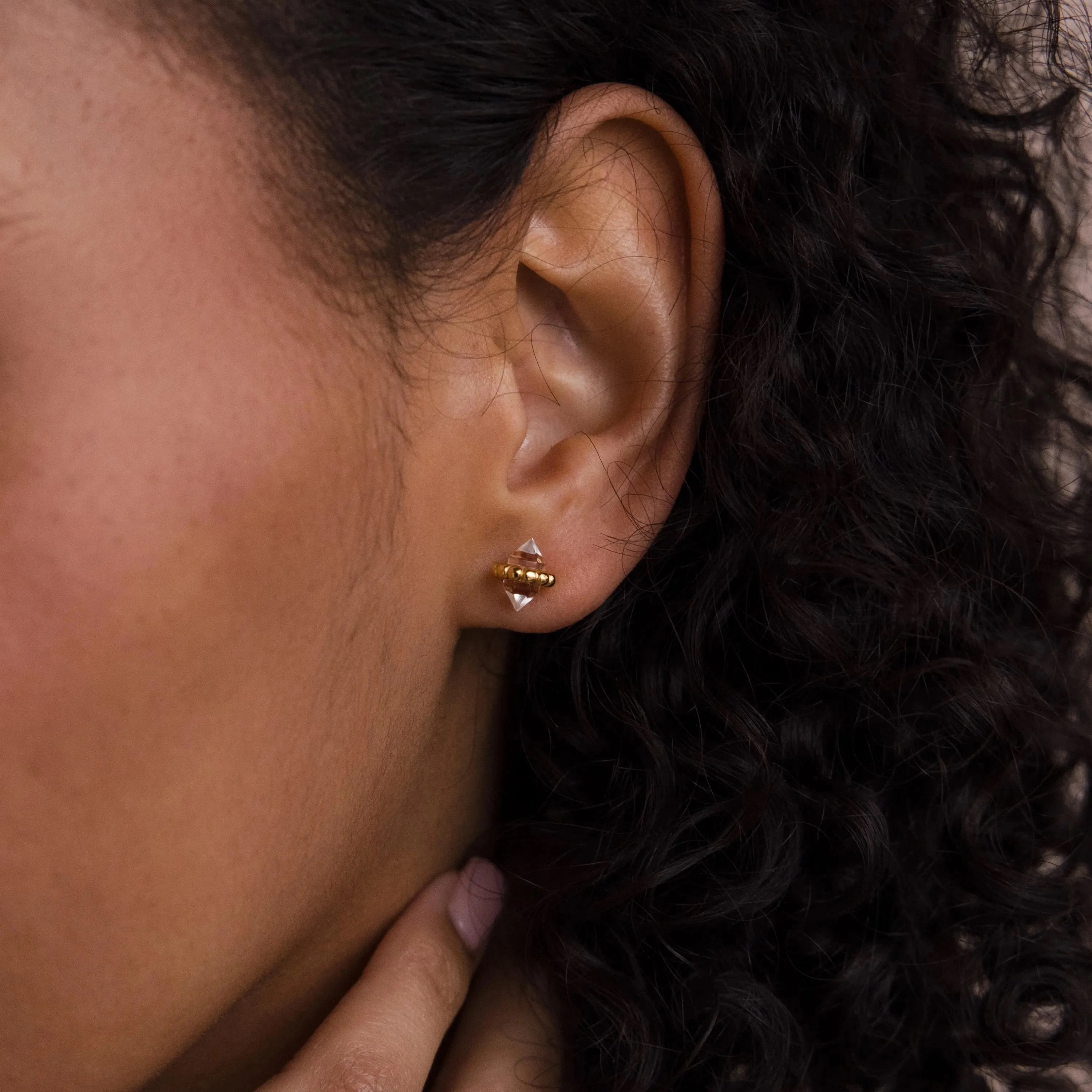 Beaded Herkimer Studs - Image 2