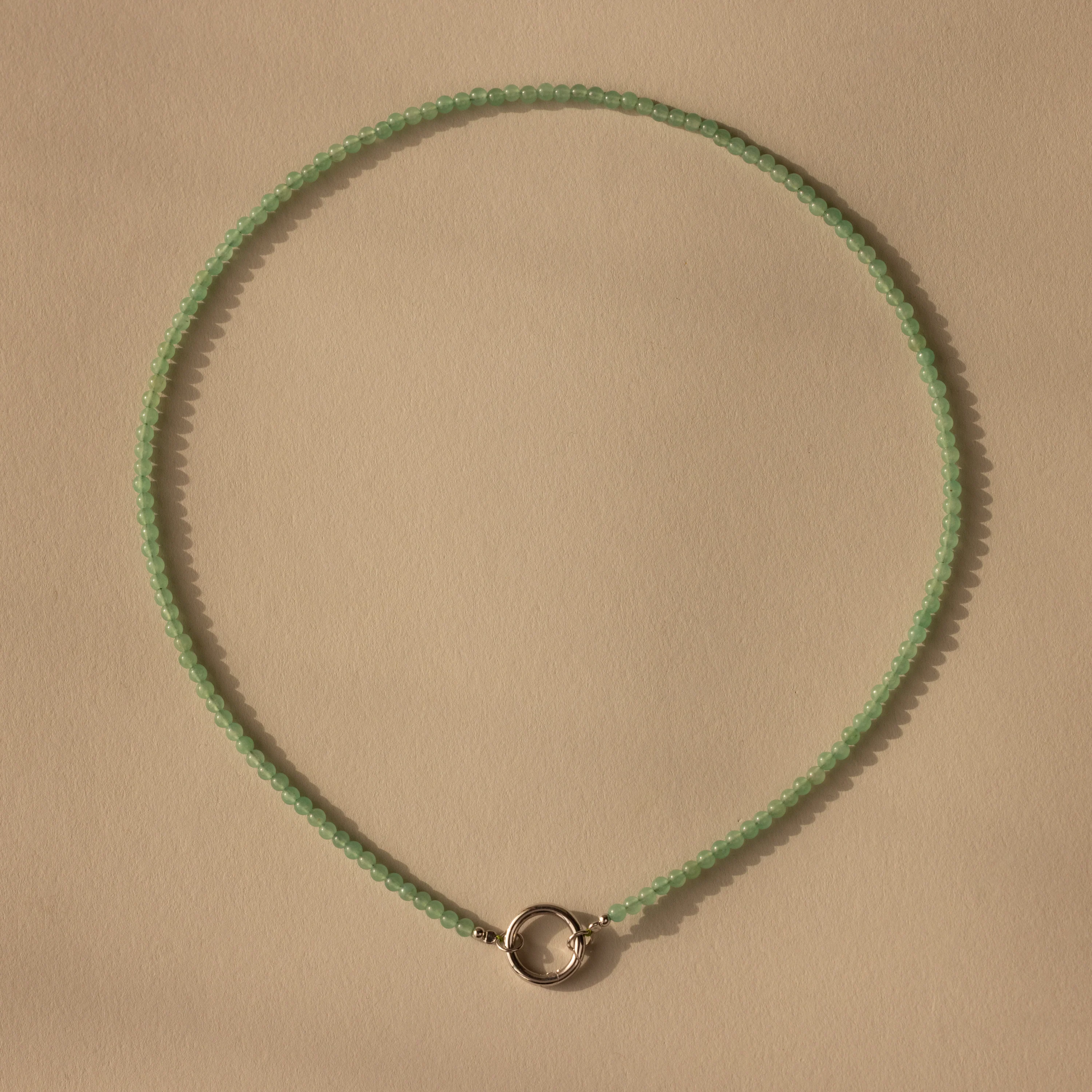Beaded Jade Charm Necklace - Image 2
